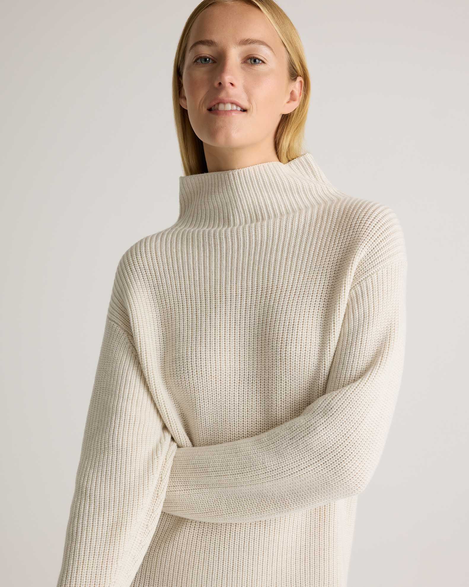 Australian Merino Wool Relaxed Turtleneck Sweater Dress Australian Merino Wool Relaxed Turtleneck Sweater Dress