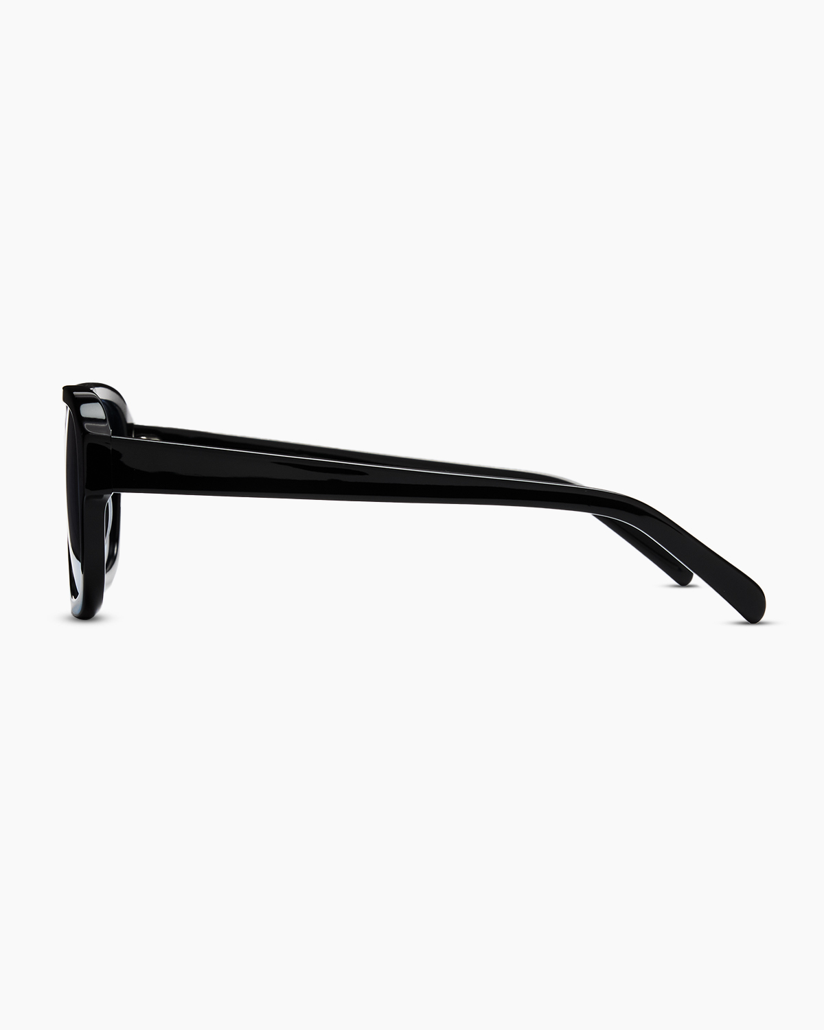 Berlin Polarized Acetate Sunglasses in Black with Blue tint lens