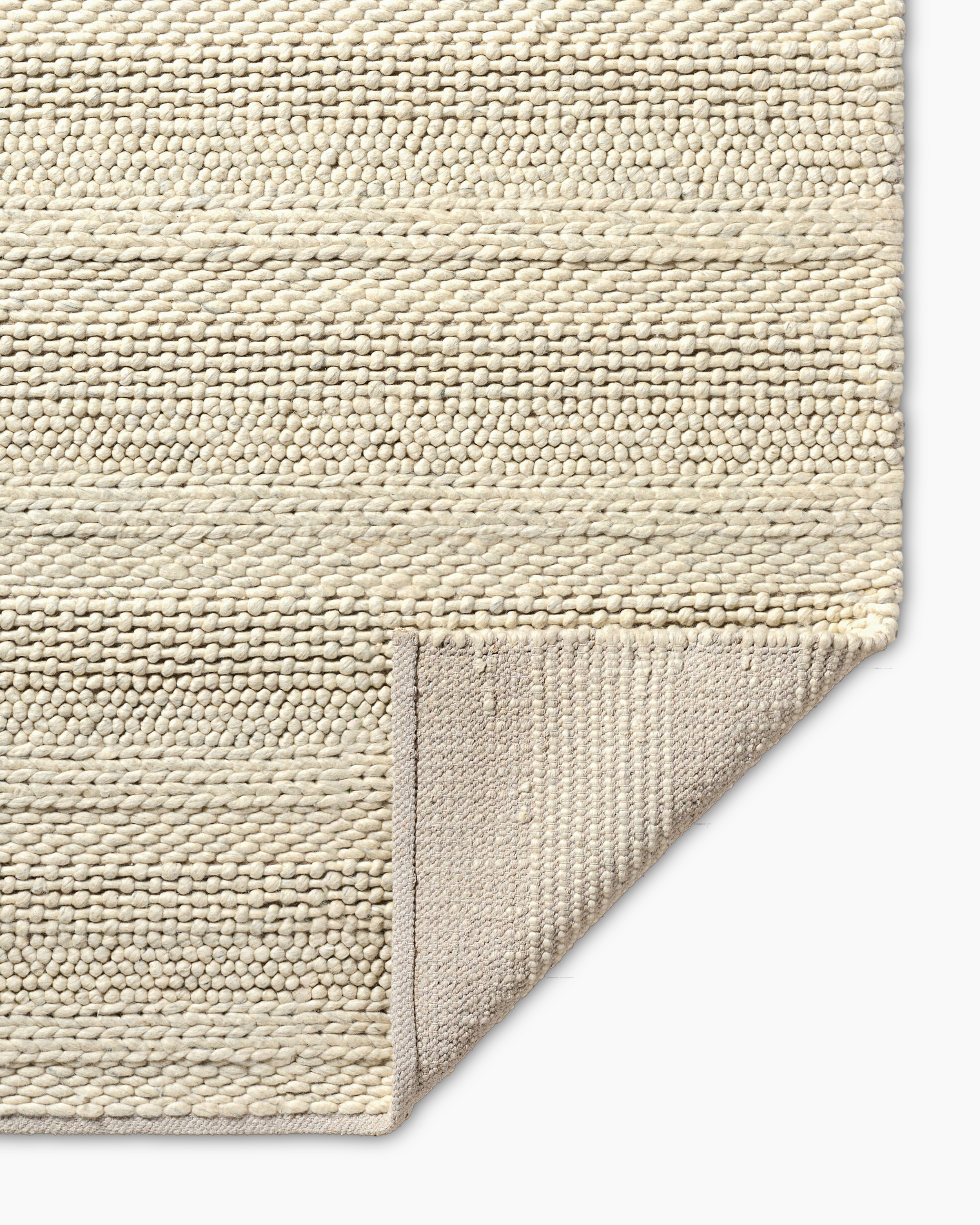 Rowan Handwoven Wool Rug in Ivory
