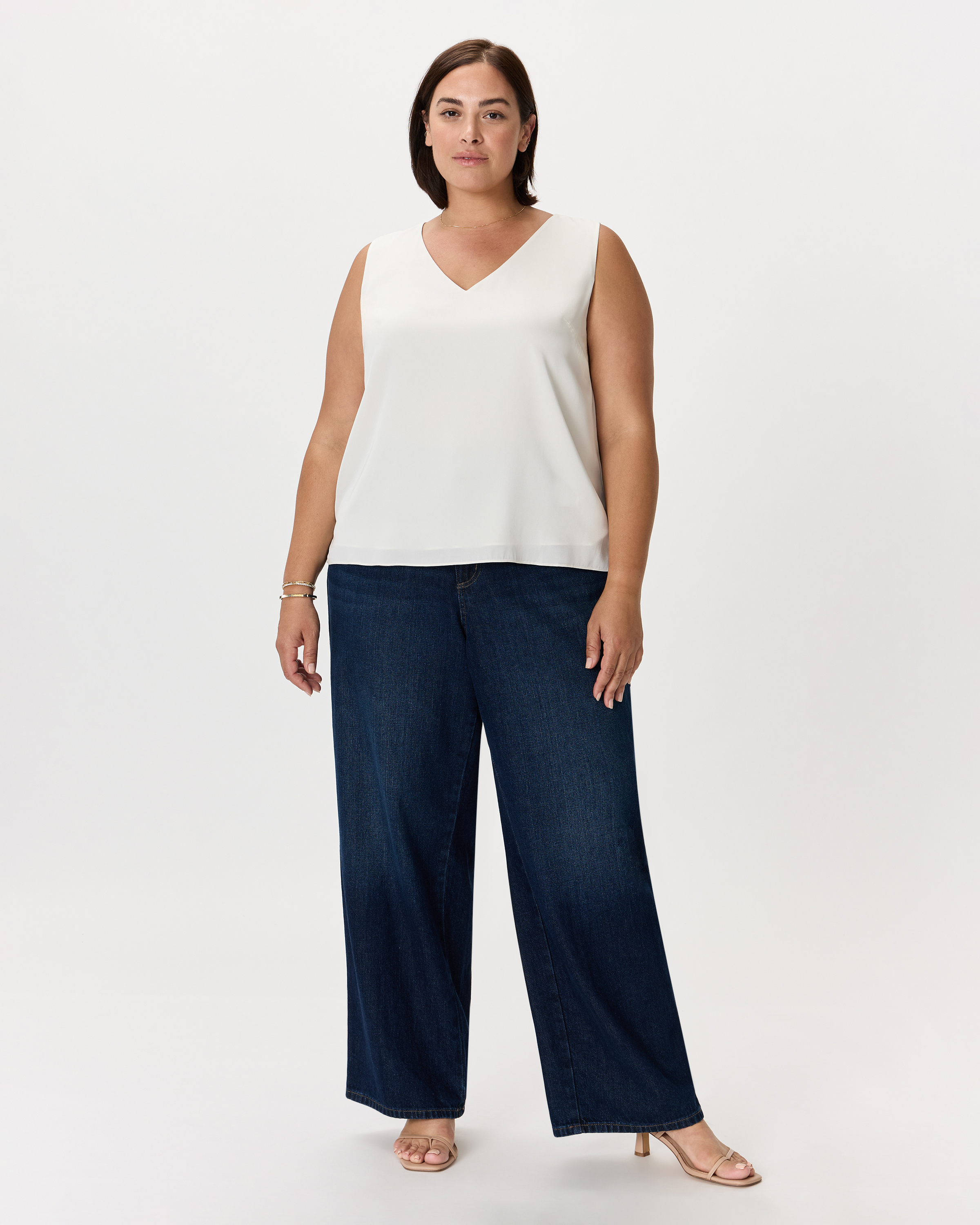 Washable Stretch Silk Tank - Plus Size