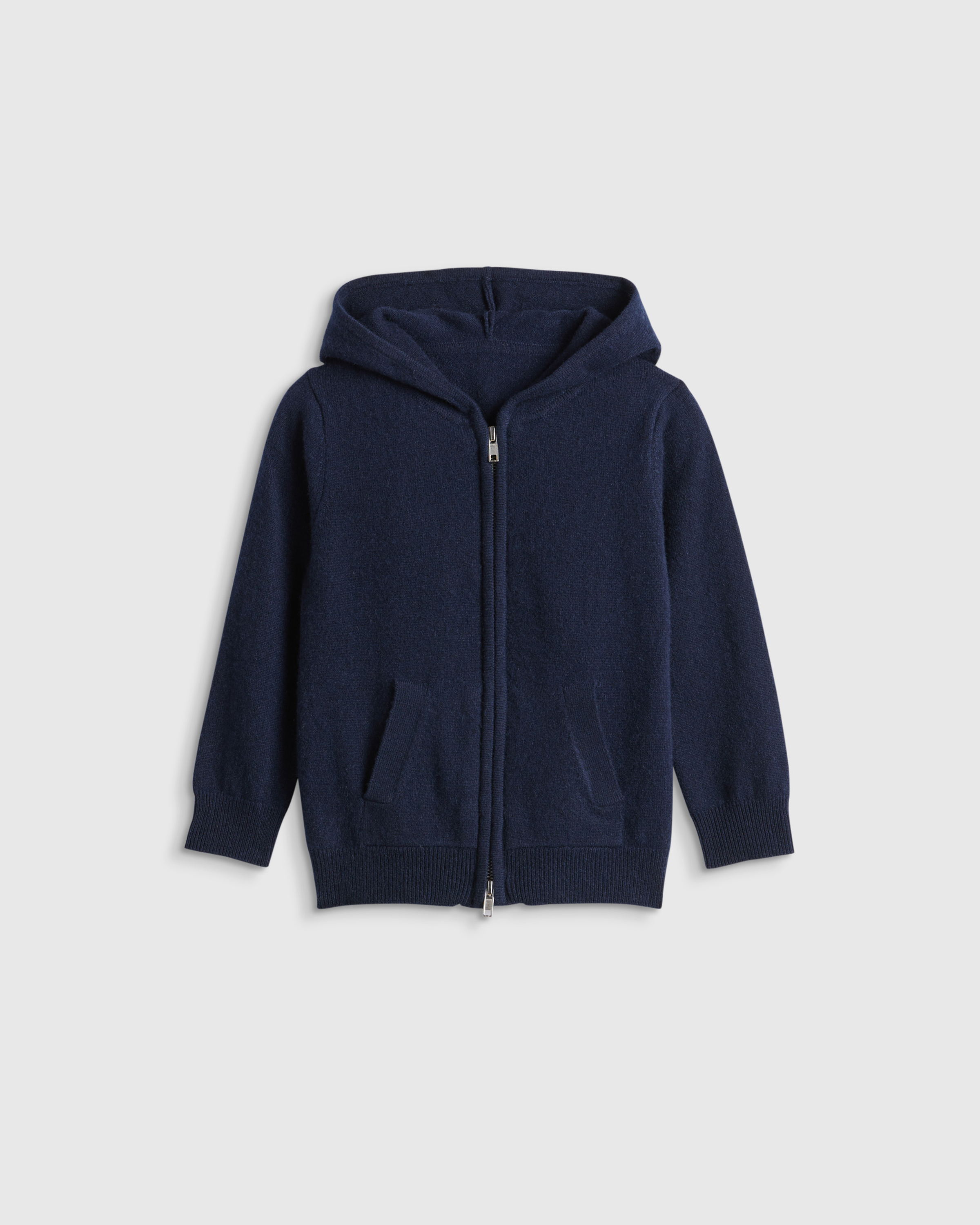 Quince Washable Cashmere Full Zip Hoodie In Blue