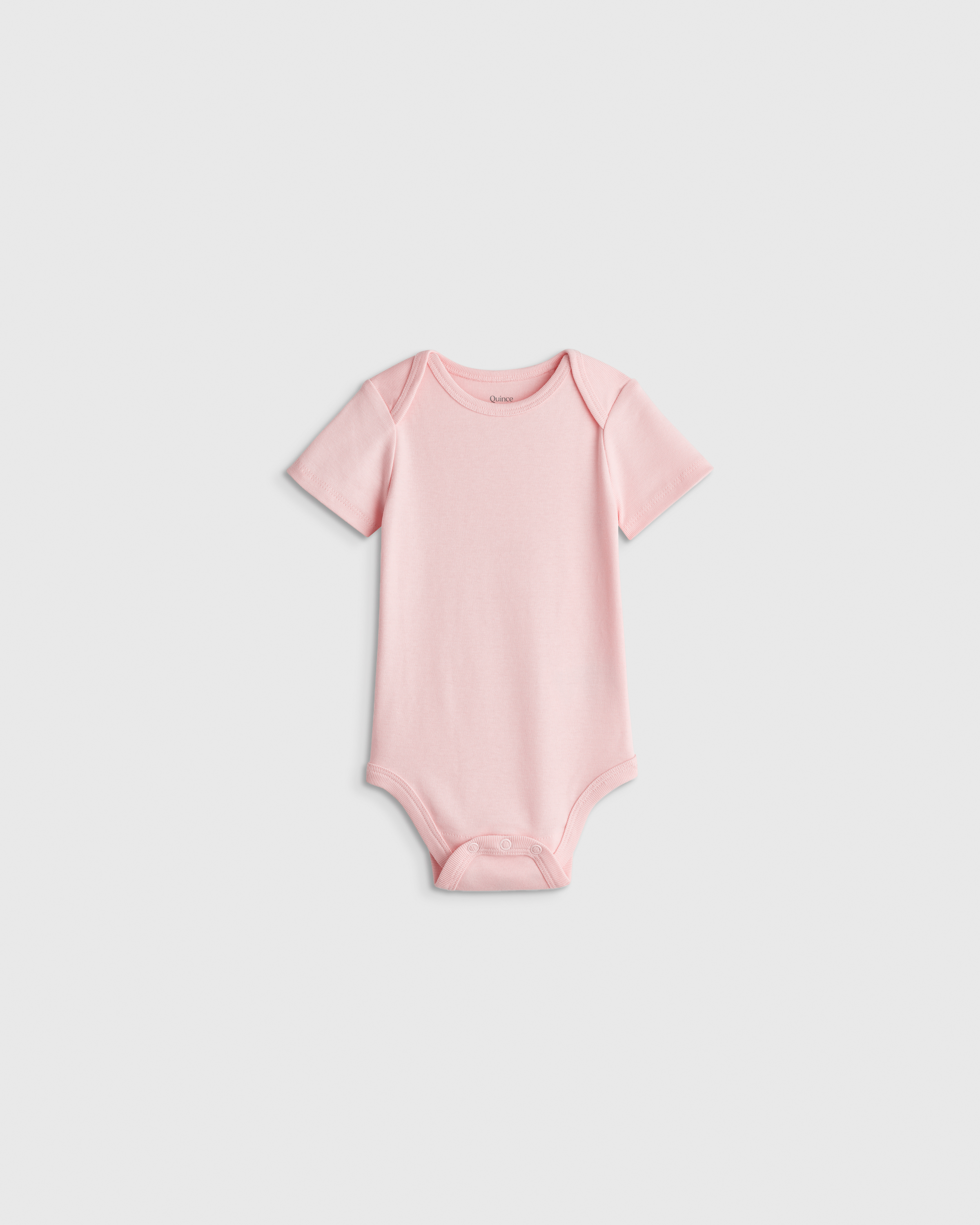 Baby Pink 100% Organic Cotton Short Sleeve Bodysuit 