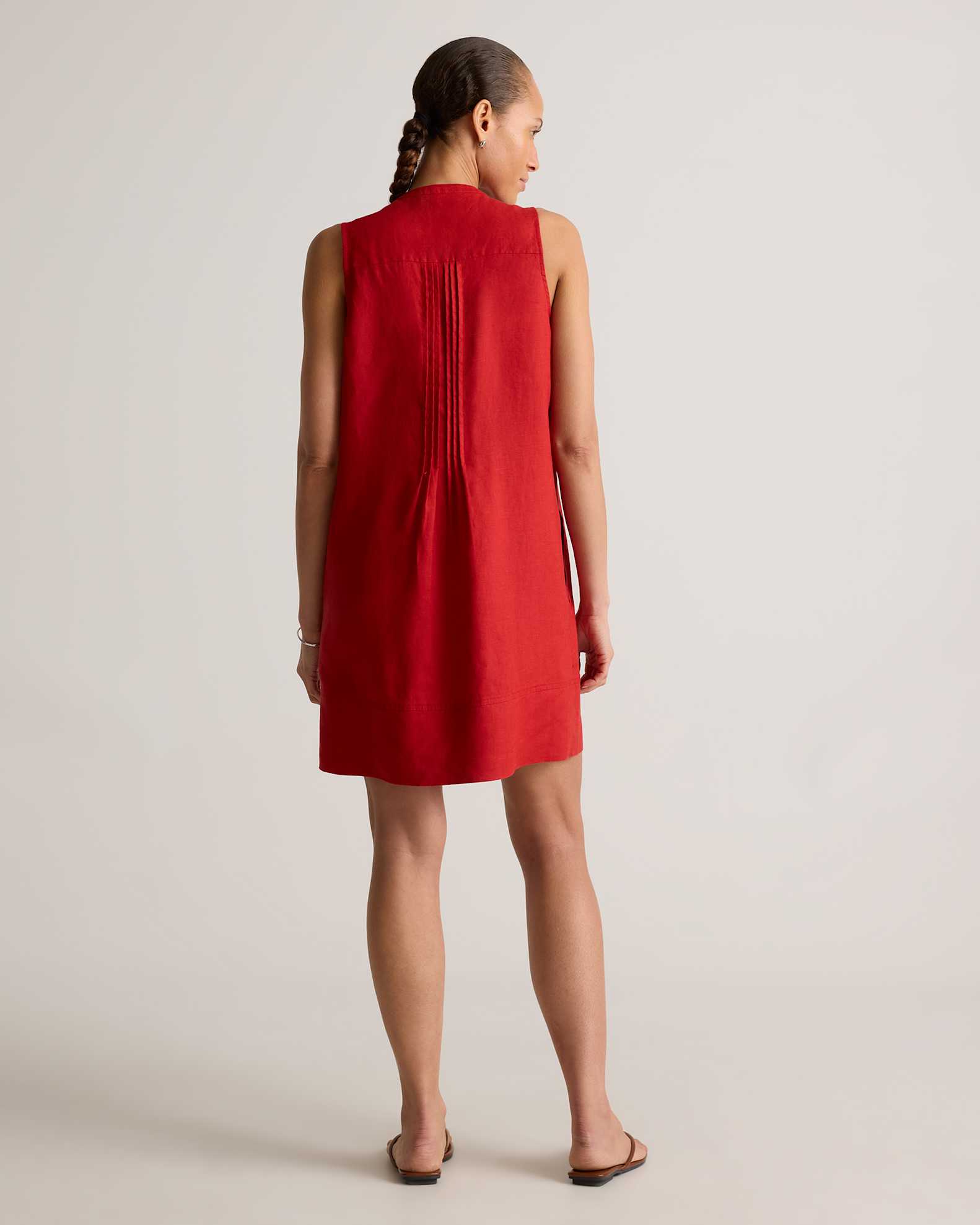 100% European Linen Sleeveless Swing Dress in Chile 100% European Linen Sleeveless Swing Dress in Chile
