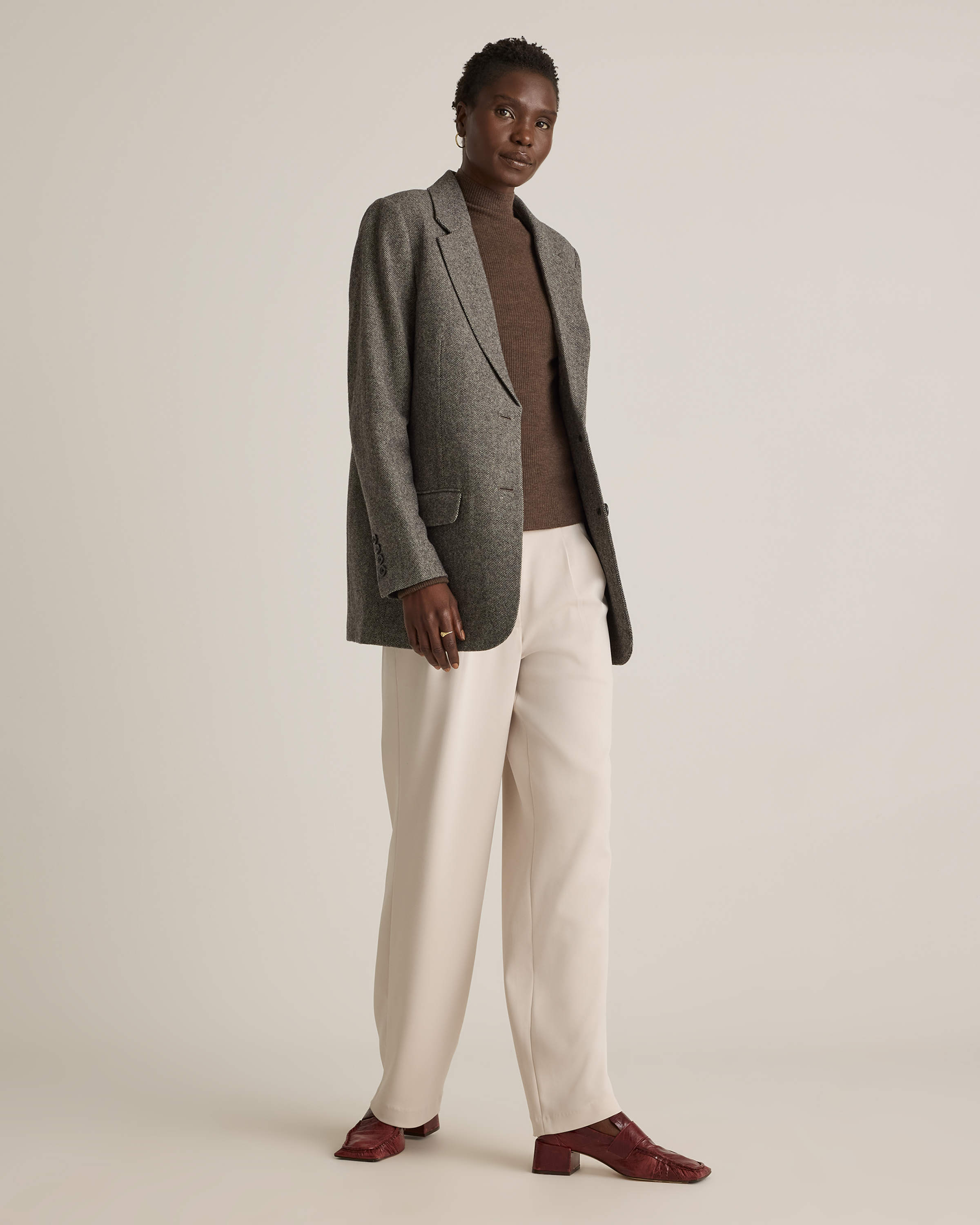 Italian Wool Oversized Blazer