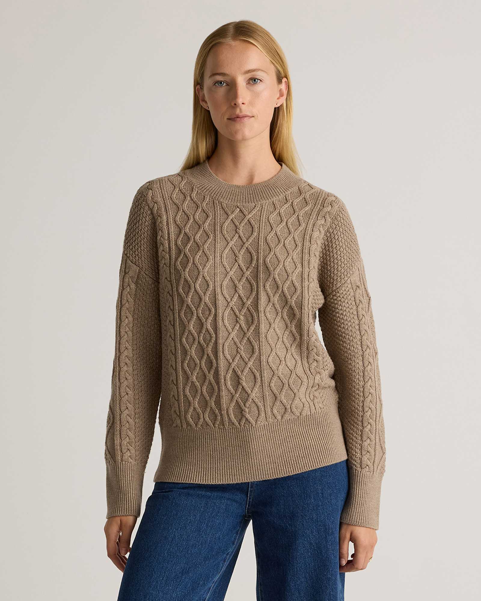 Timeless Cable Knit Sweaters for Women That Never Go Out of Style talbots 50 is not old tania stephens fashion blogger quince