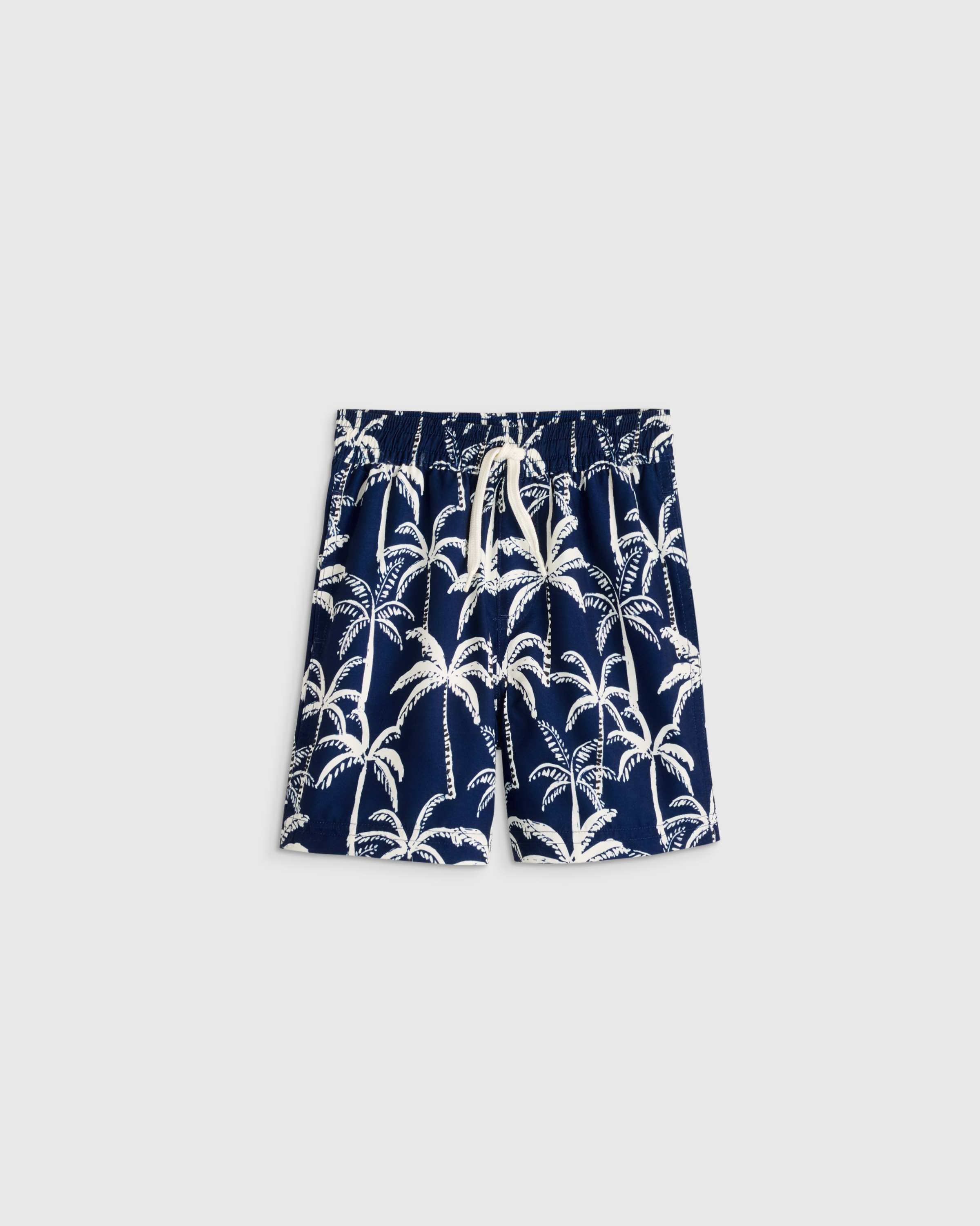 Navy Palms Swim Trunk