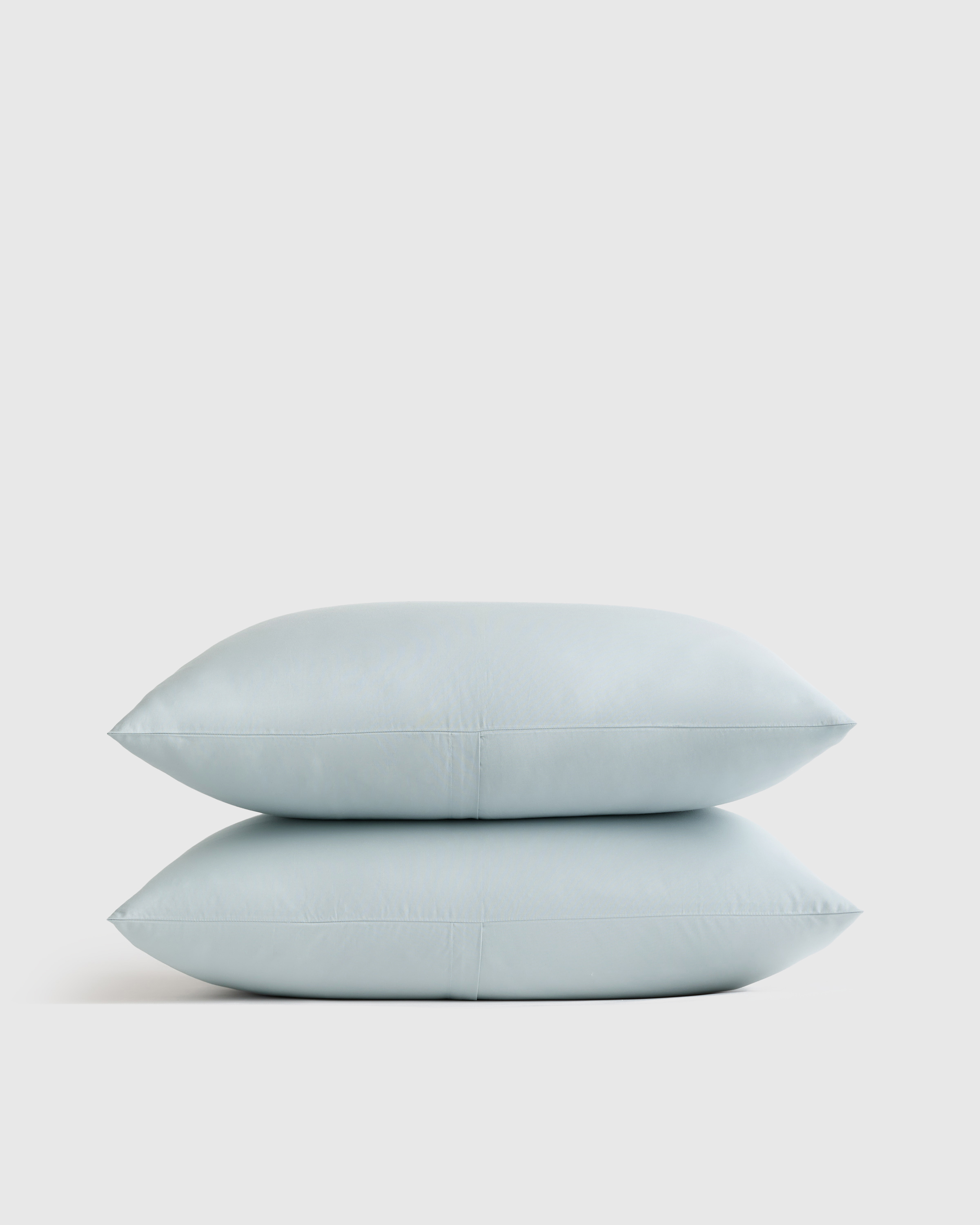 Sky Blue Organic Crisp Percale Sham Set