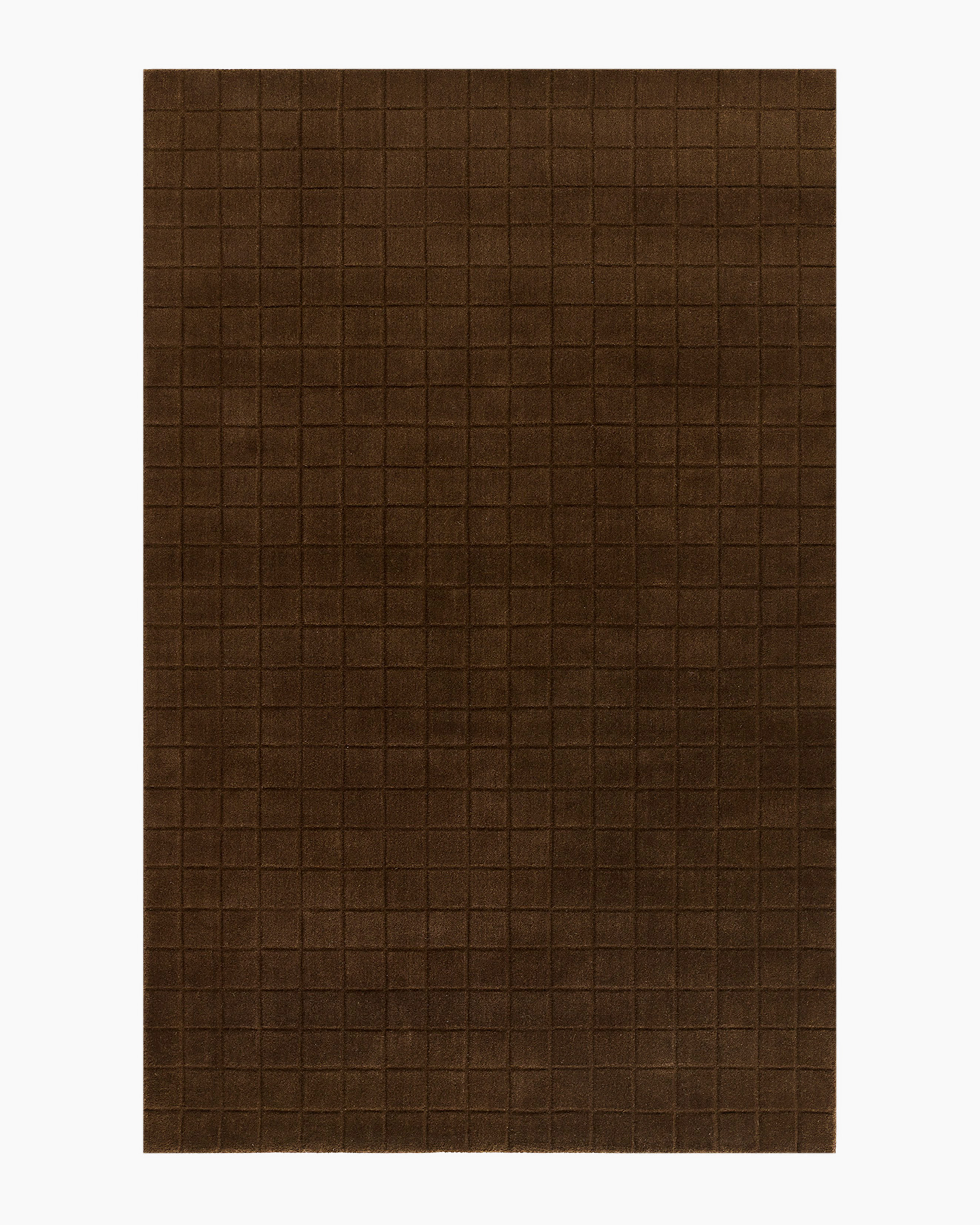 Brown Tapis Lennox tissé à la main en laine