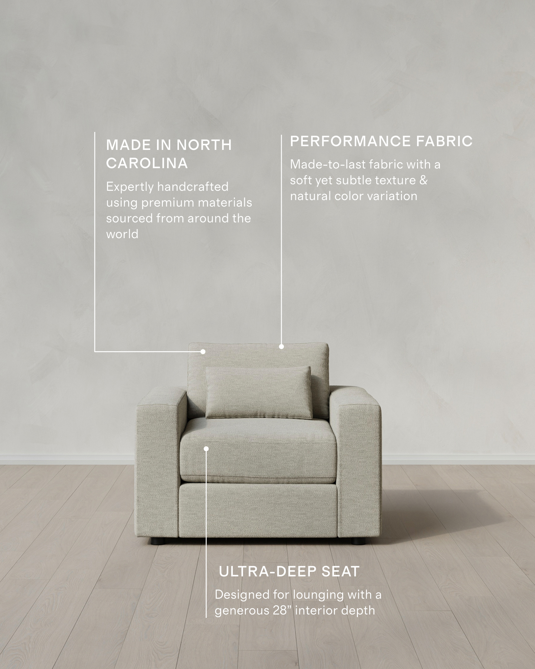 Ashford Deep Seat Chair and a Half in Performance Basketweave - thumbnail 3