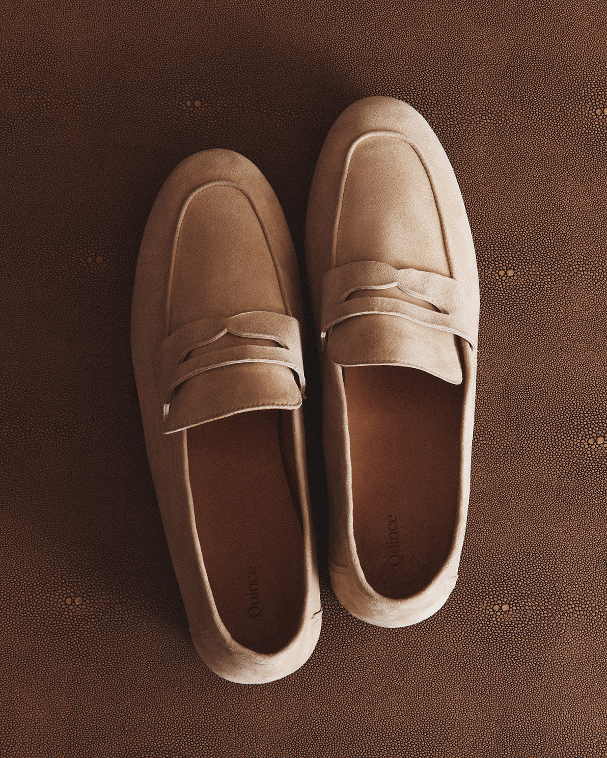 Almond Italian Suede Penny Loafer