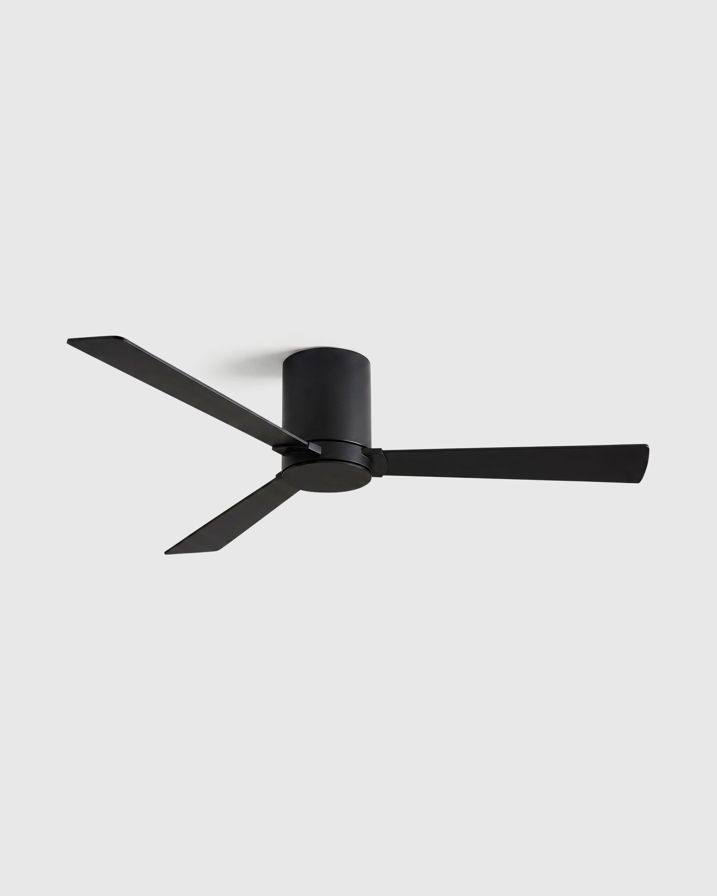 Black Minimalist Hugger Wood Blade Ceiling Fan
