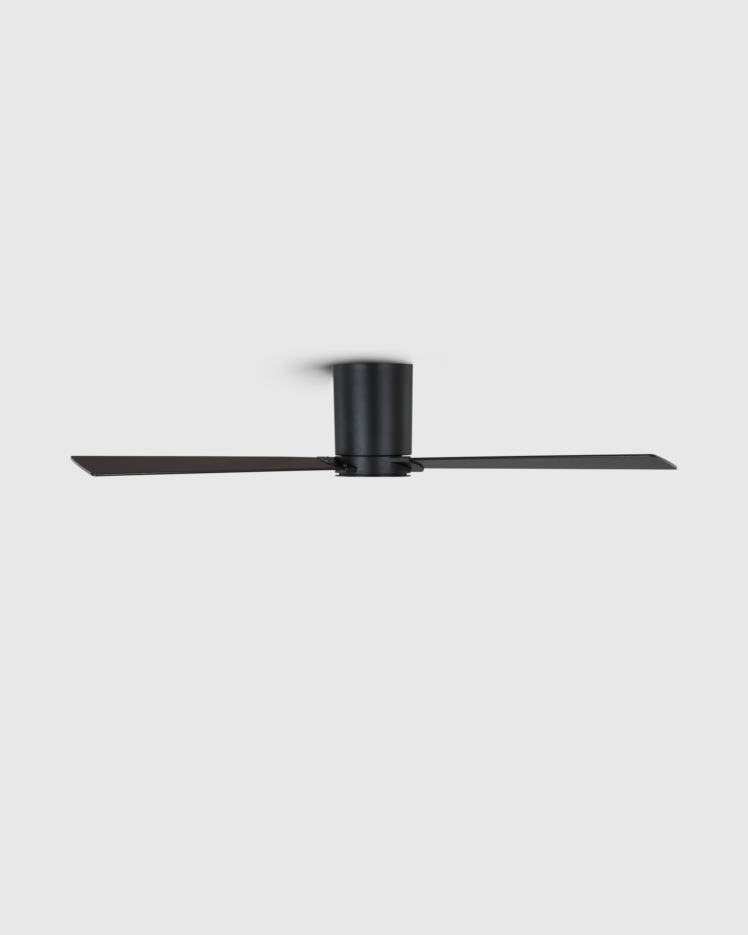 Black Minimalist Hugger Wood Blade Ceiling Fan