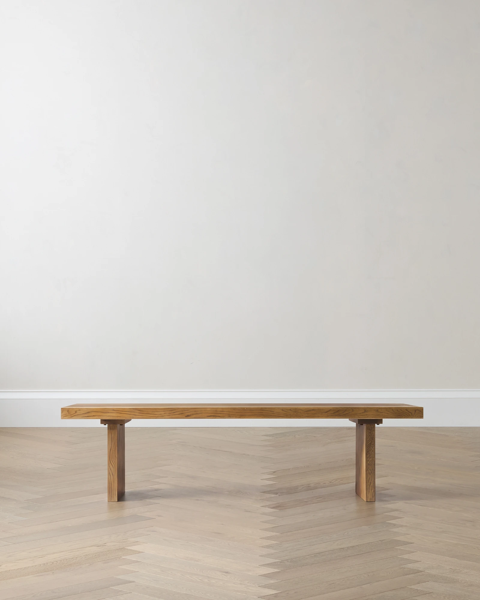 Solid Oak Plank Bench in Amber Oak