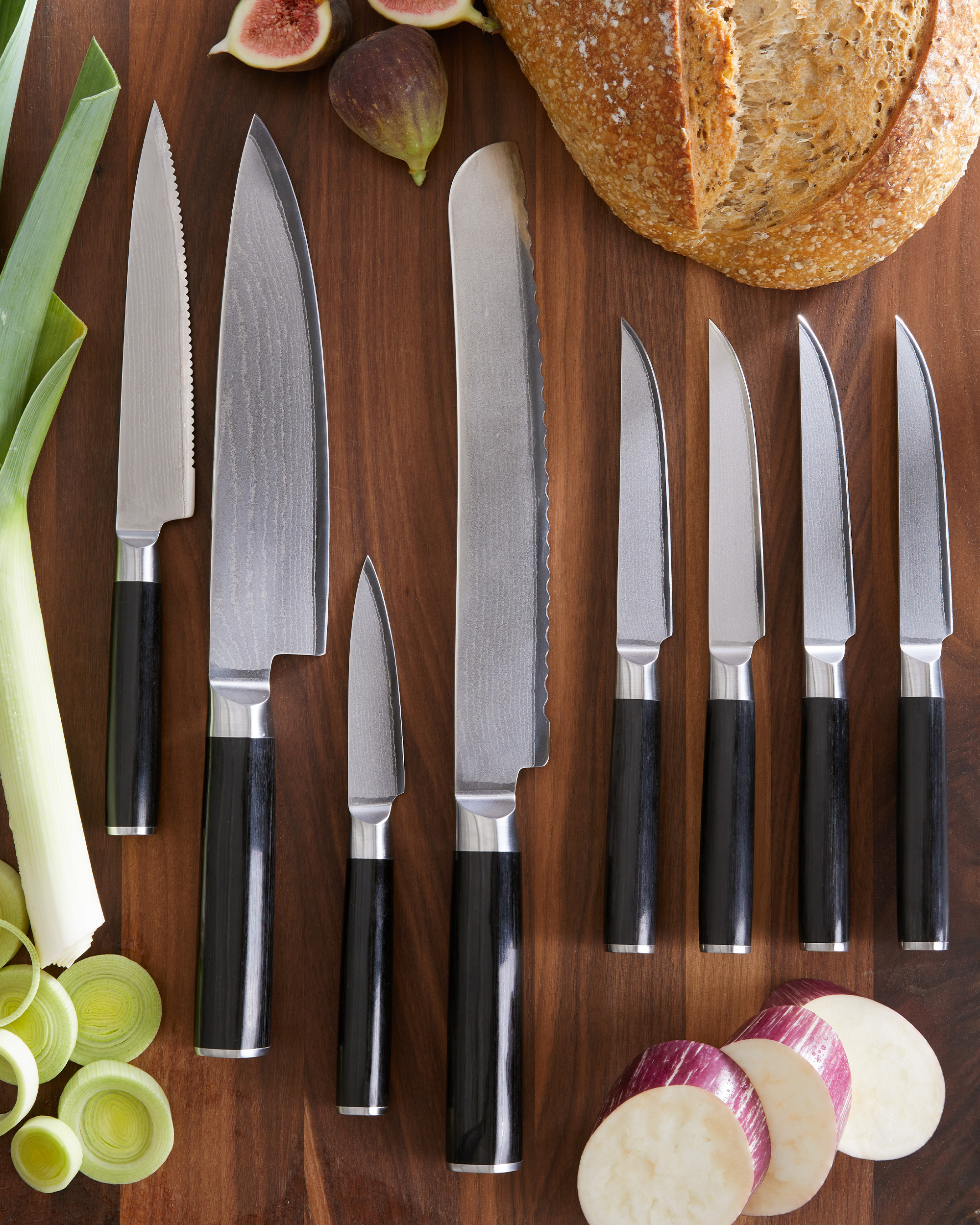 Essential Japanese Damascus Steel Steak Knife Set - Thumbnail 2