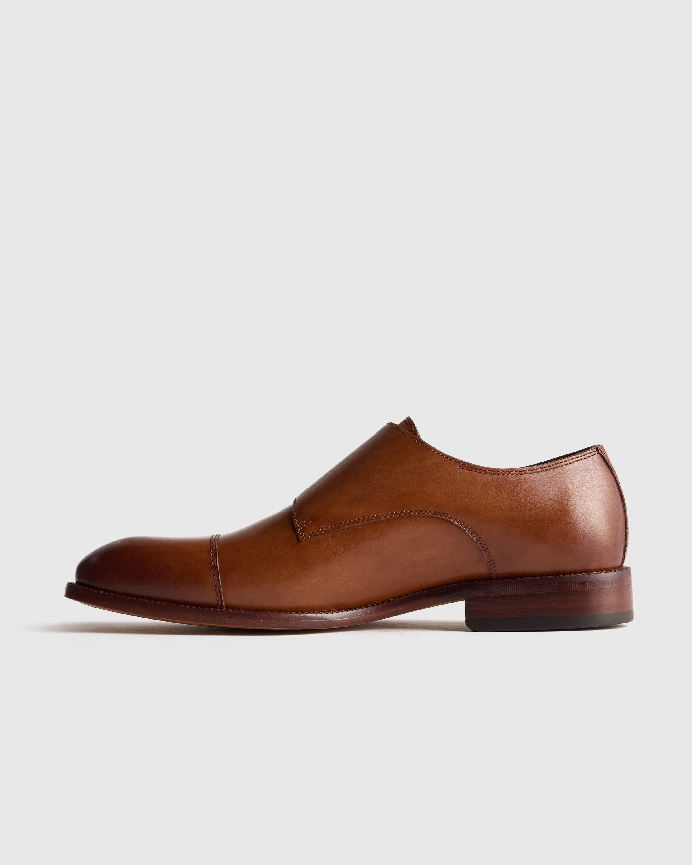 Italian Leather Monk Strap in Tobacco