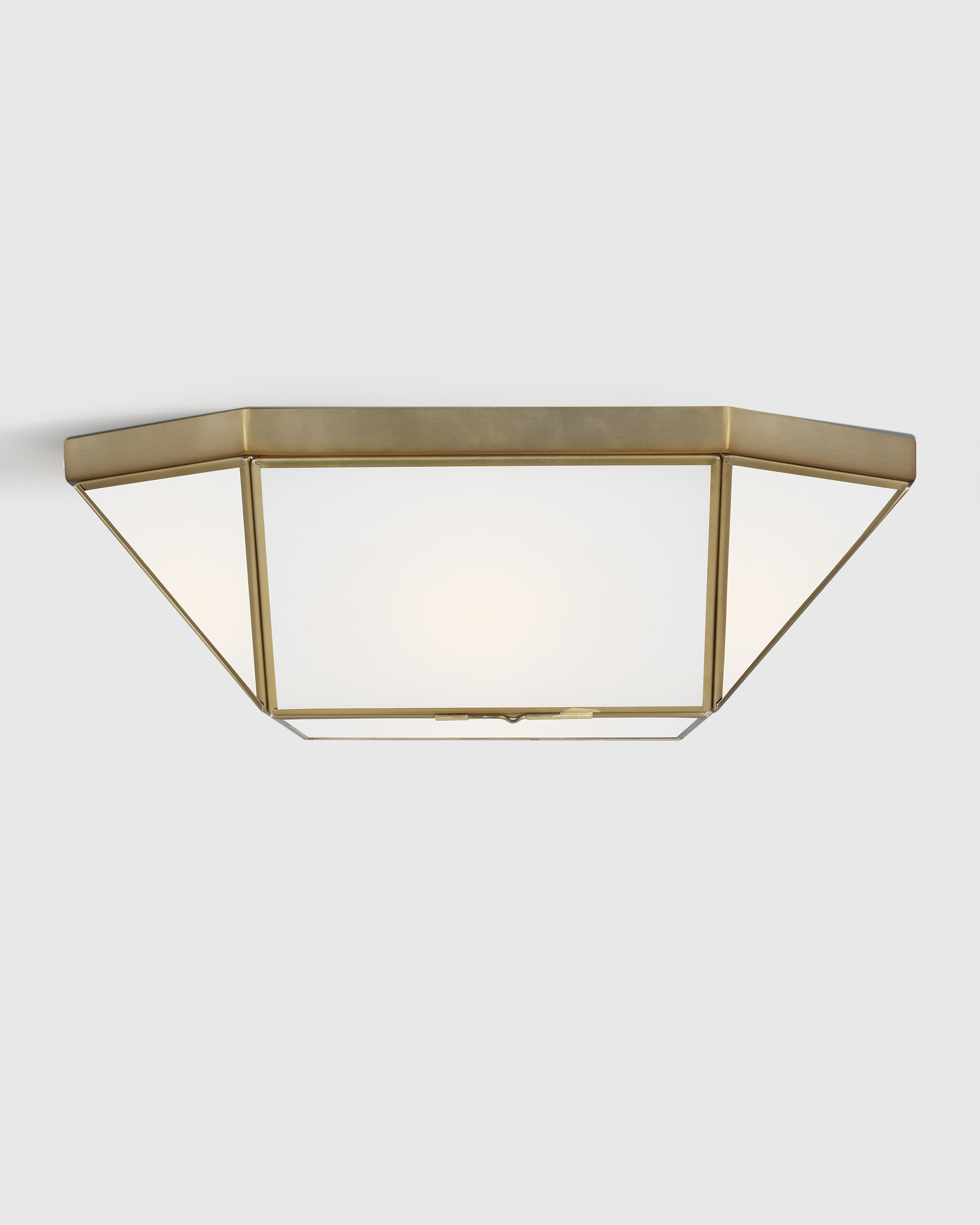 Brass Geometric Steel Flush Mount