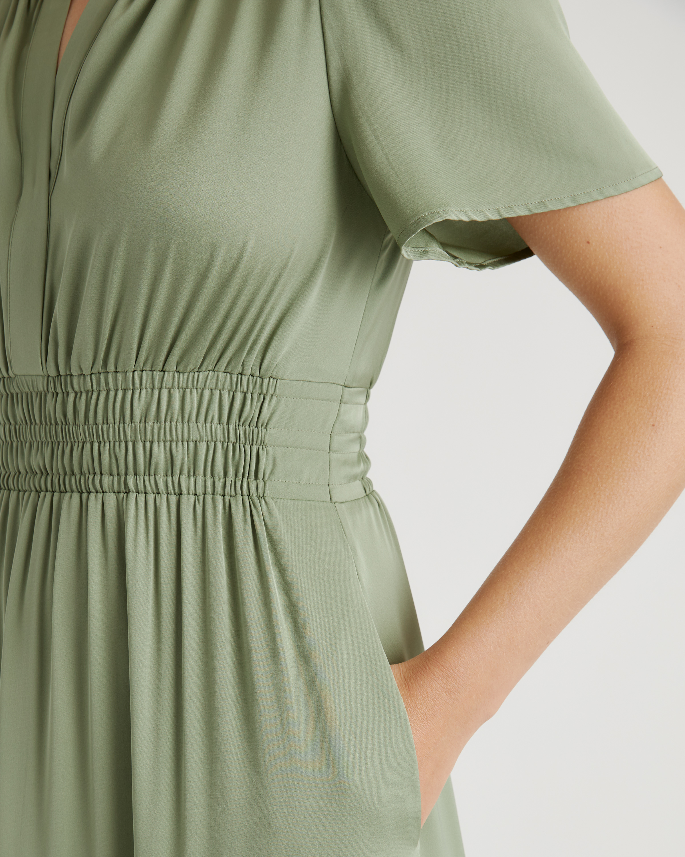 emerald green dress lulus Cowl Neck Sheath Corset Bridesmaid Dress in Moss Green main image 1