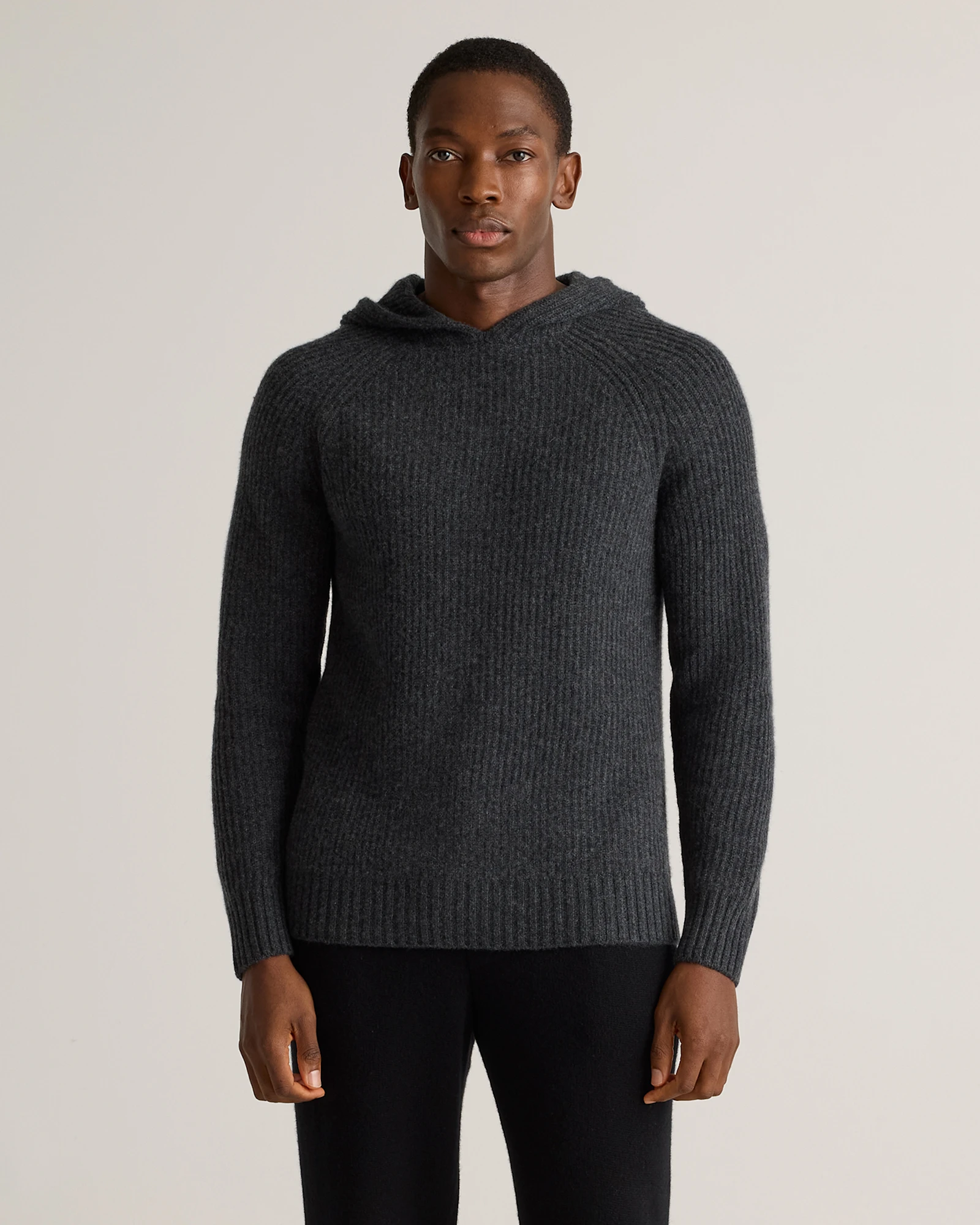 Mongolian Cashmere Fisherman Pullover Hoodie