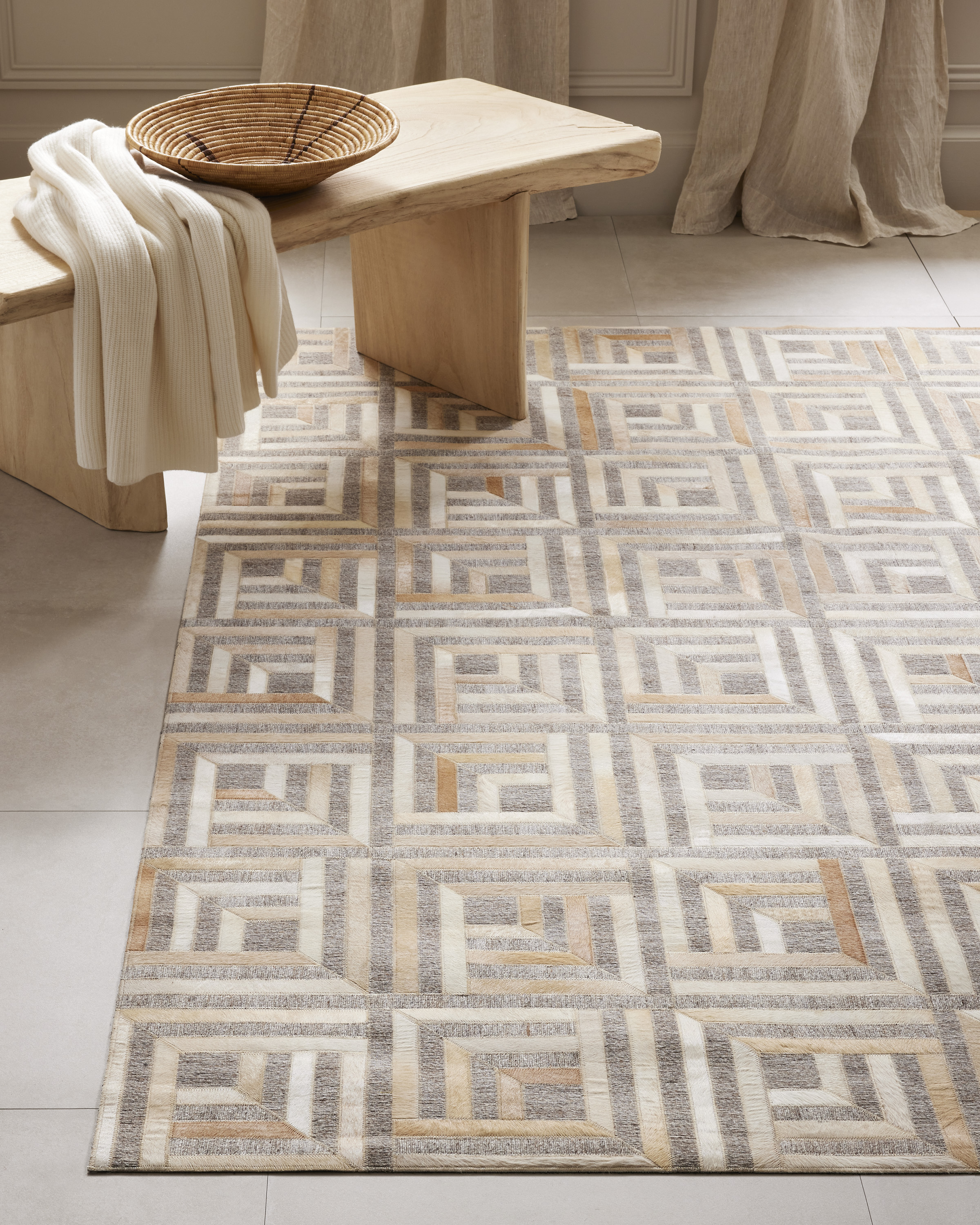 Geometric Hair on Hide Rug - Thumbnail 4