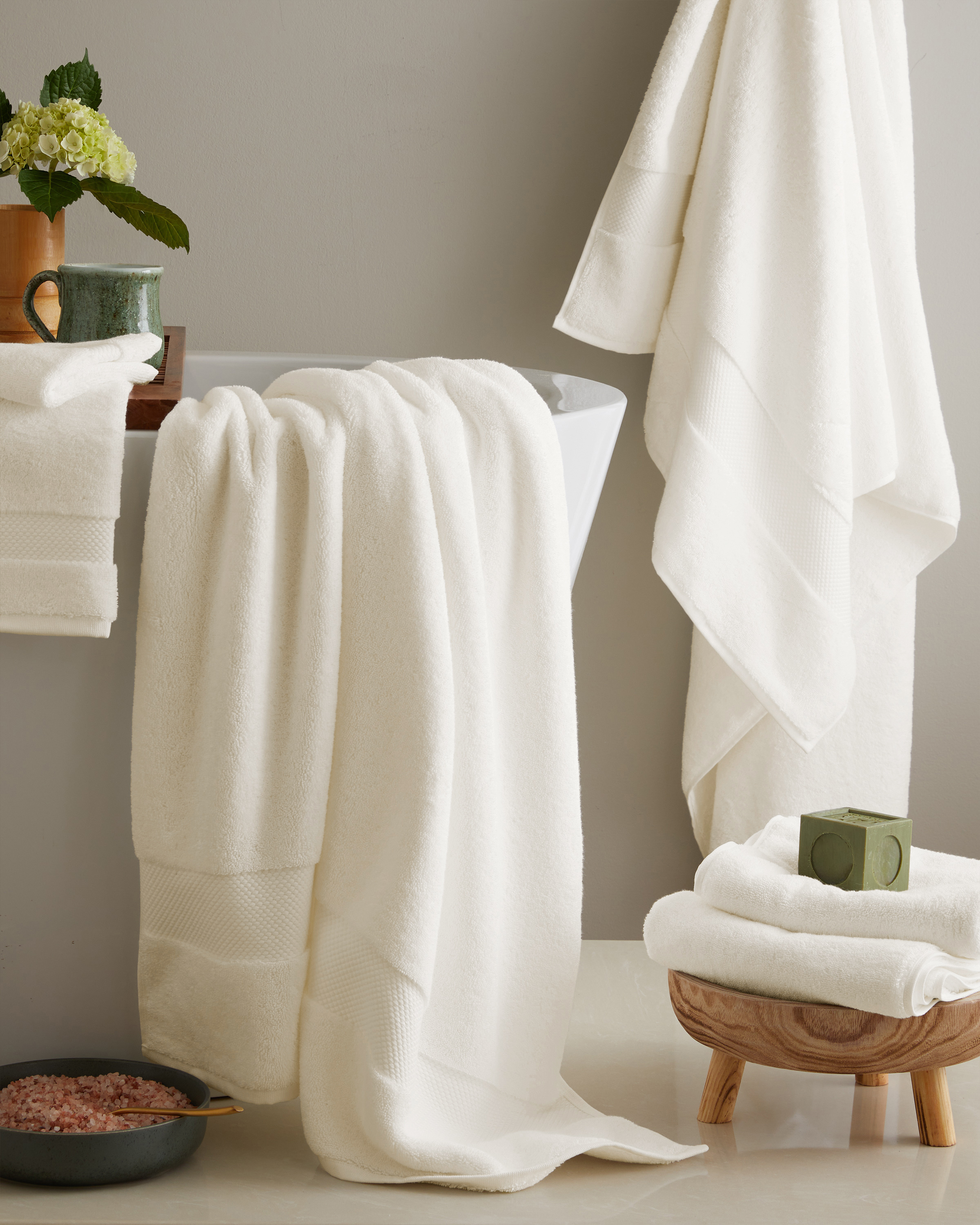 Turkish Ultra Plush Bath Towel Bundle - Ivory