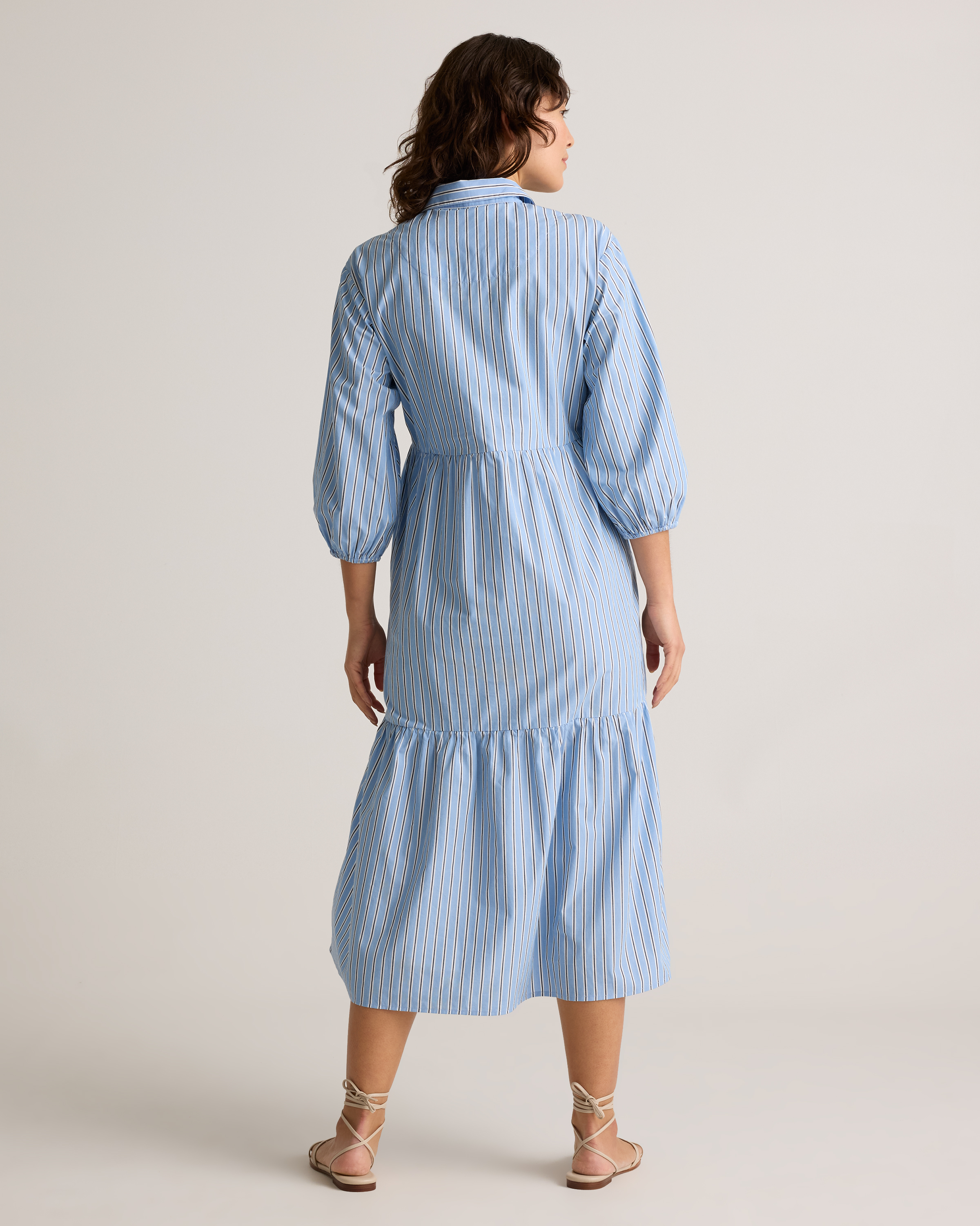 100% Organic Cotton Poplin Midi Tunic Dress
