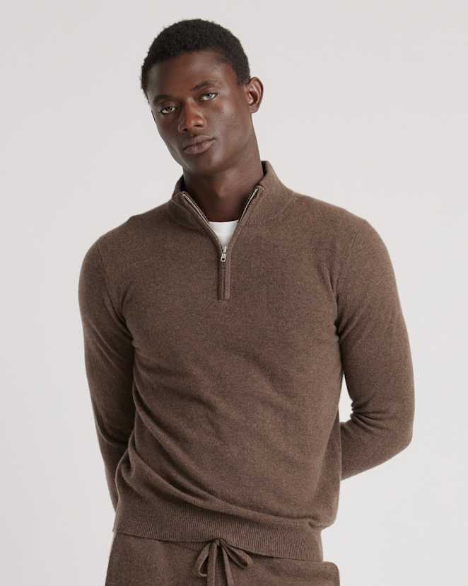 Mongolian Cashmere Henley Sweater