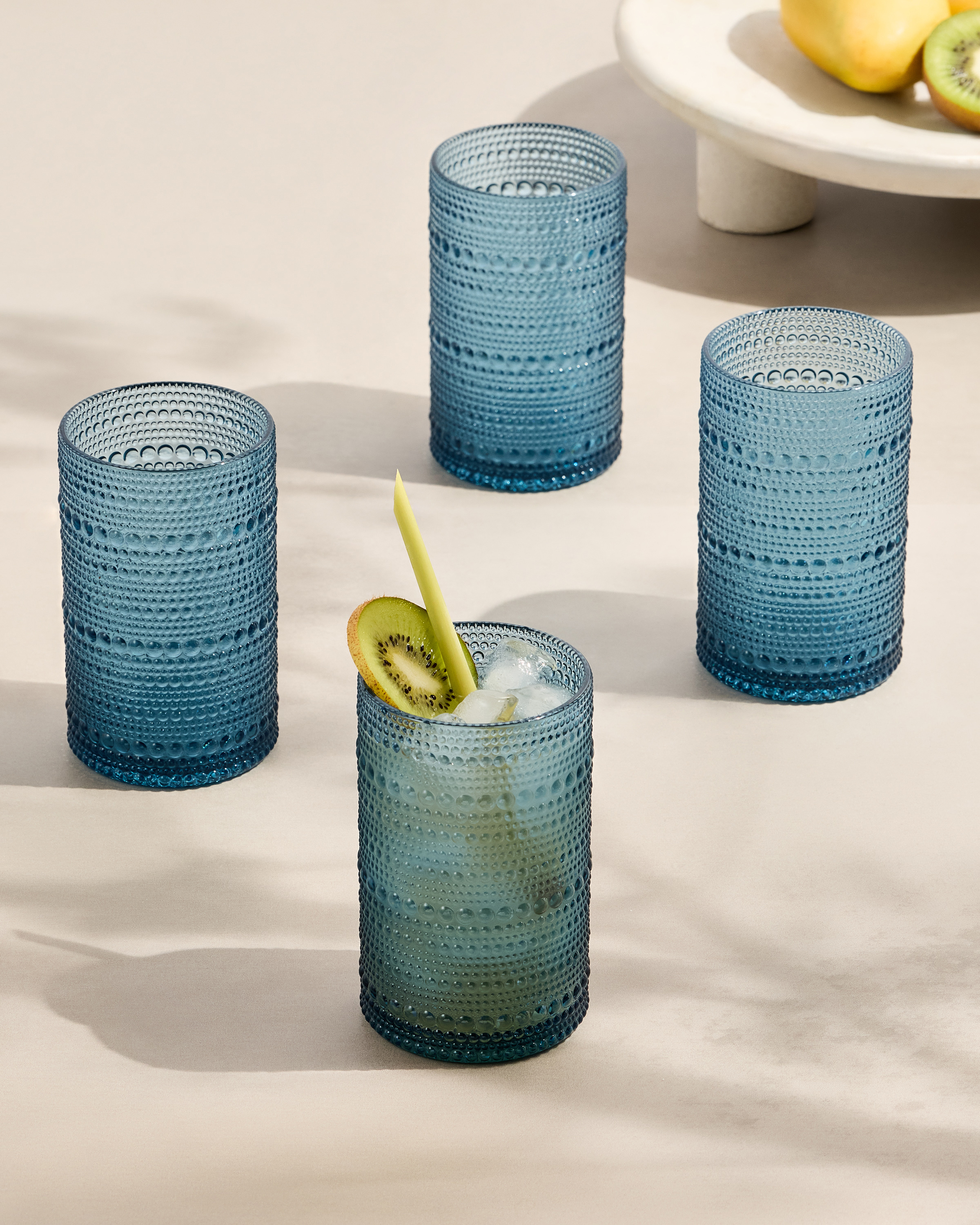 Cornflower Blue Orbetto Outdoor Acrylic Tall Tumbler (Set of 8)