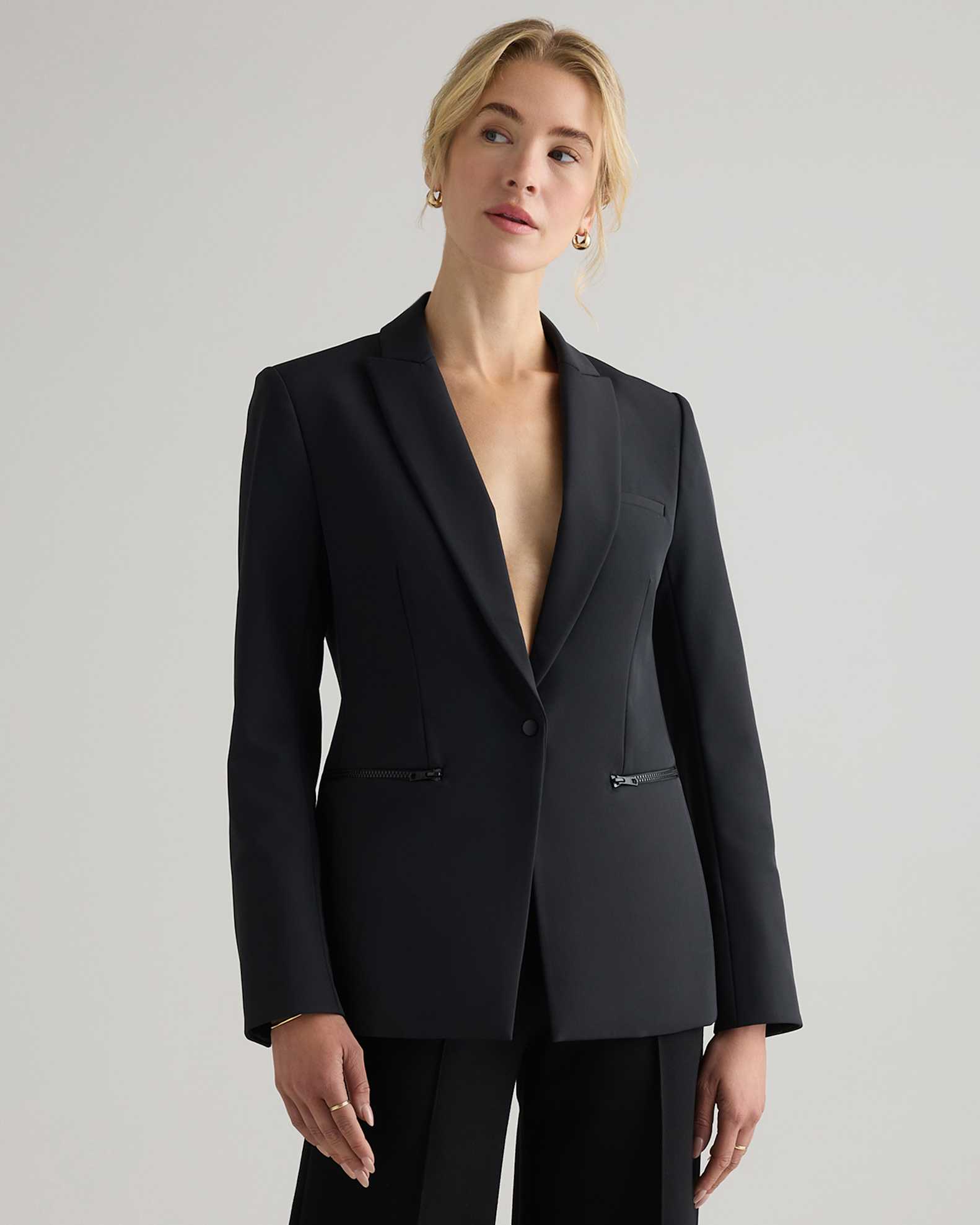 Scuba Single-Breasted Convertible Blazer