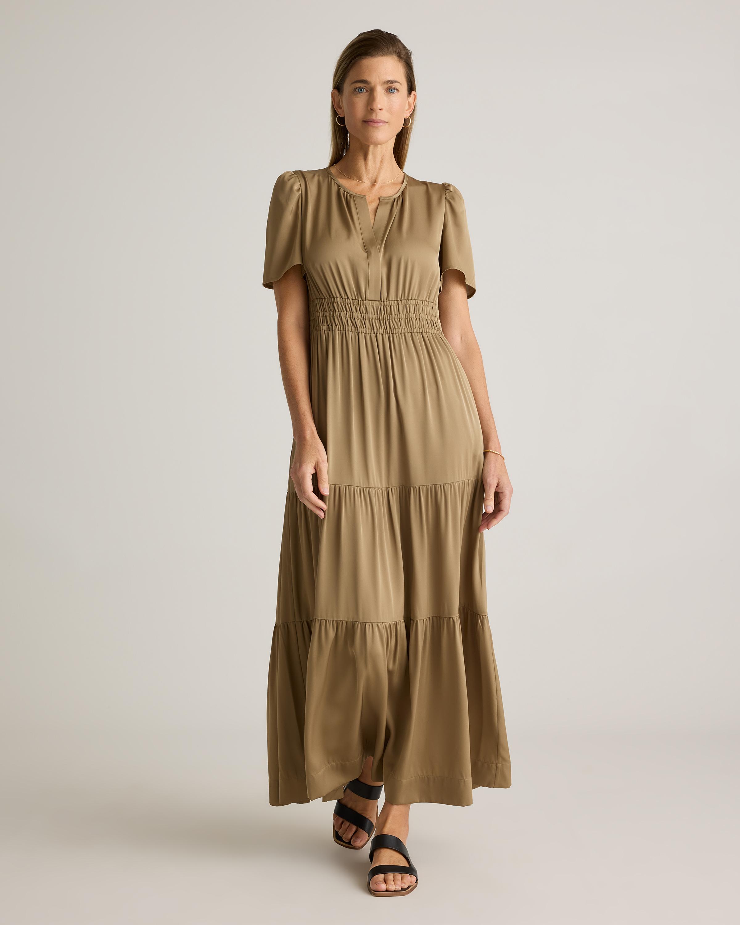 gold maxi dress with sleeves Rose Sequin Gold Detail Bows Fit:Long Nine Drawer French Louis