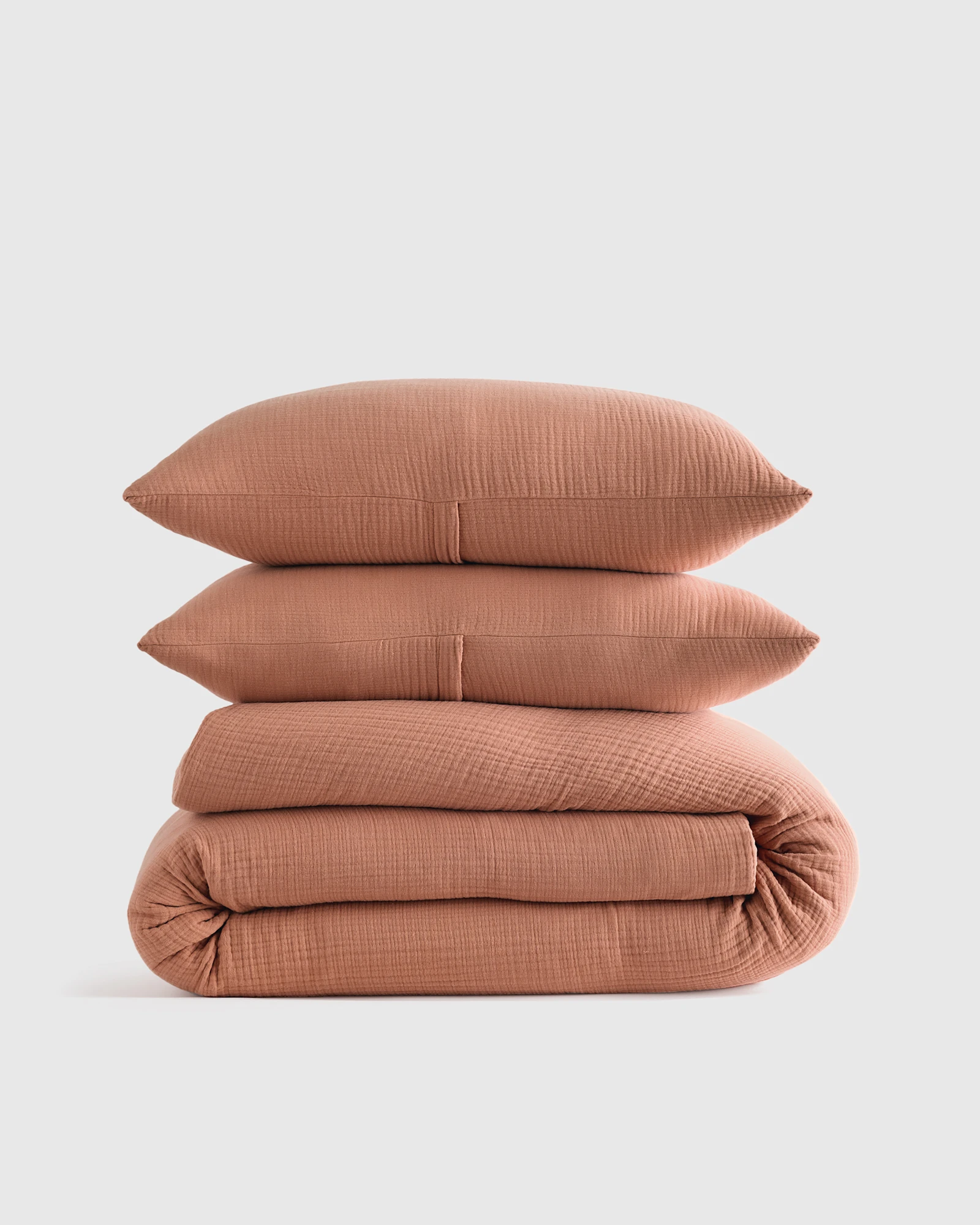 Organic Cotton Gauze Duvet Cover Set - Dune, Full/Queen