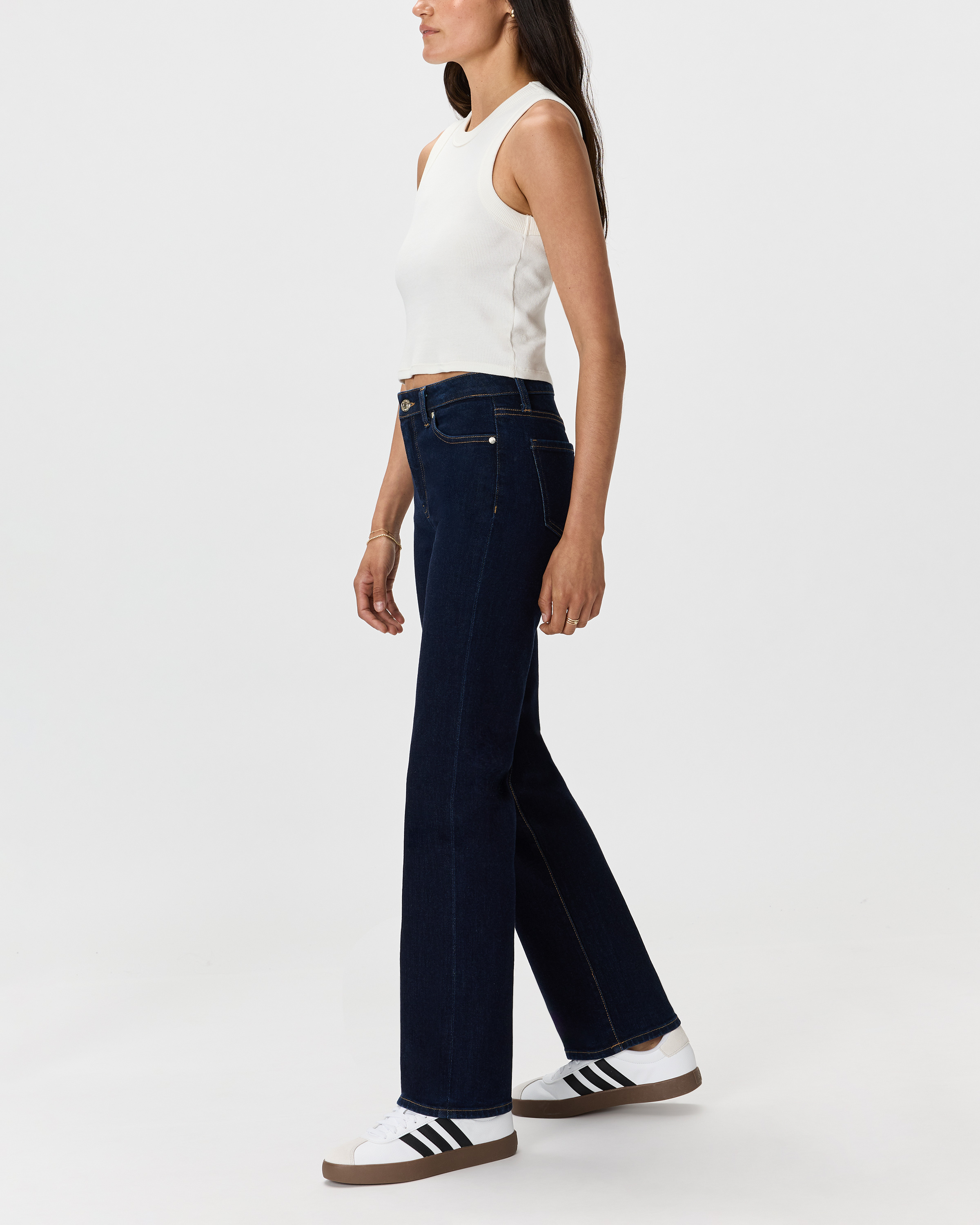 Bella Stretch Straight Jeans in Deep Rinse