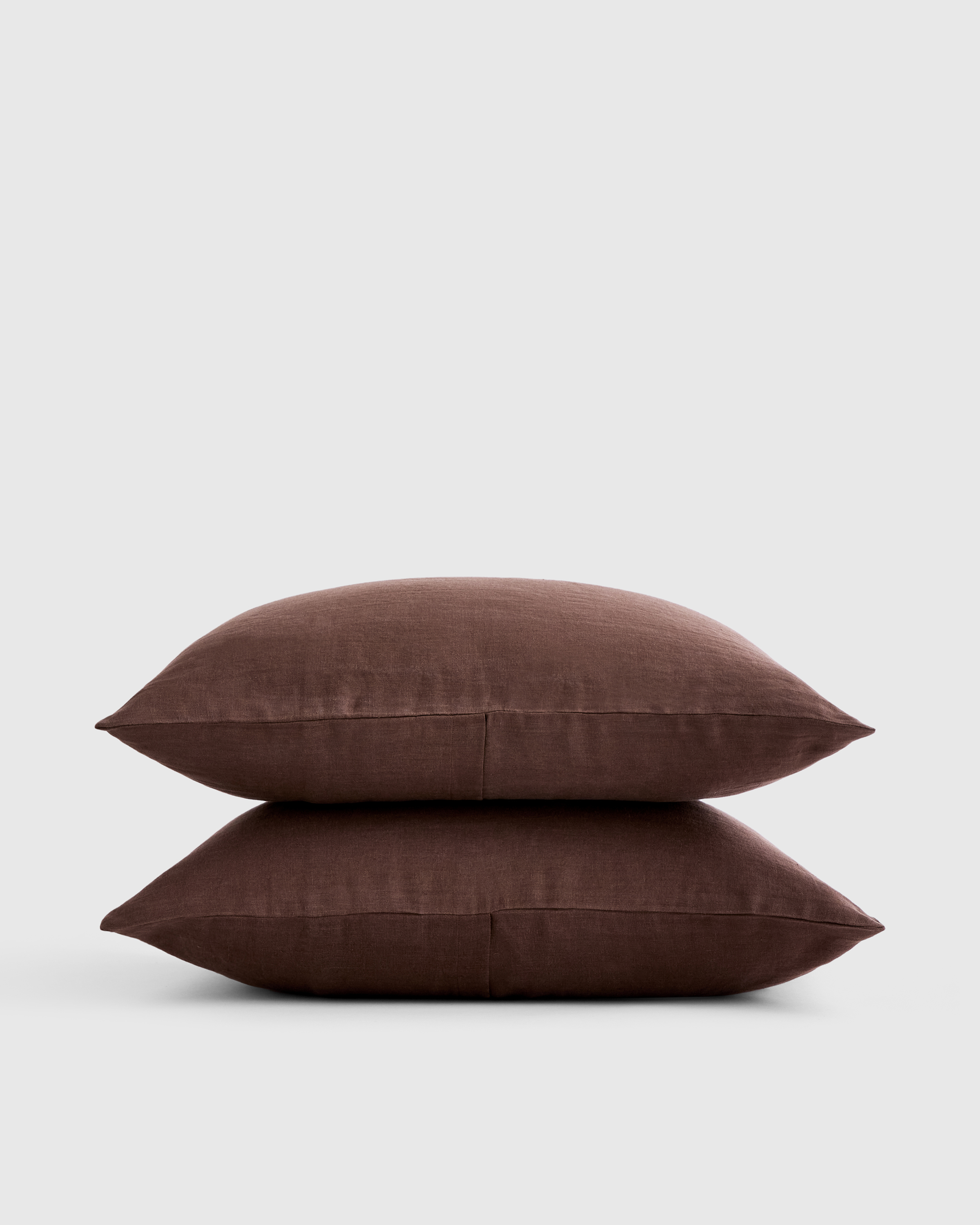 Espresso European Linen Sham Set