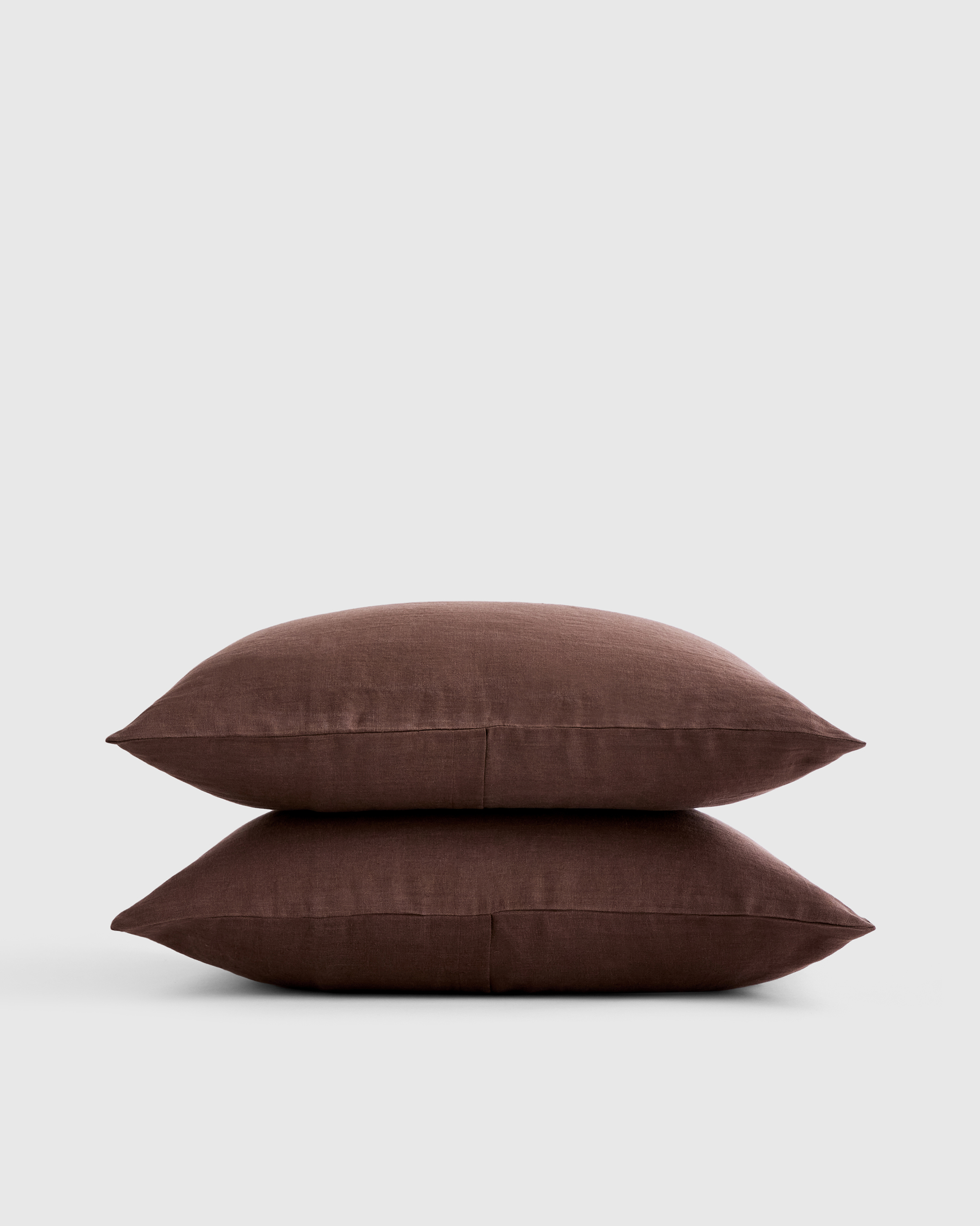 Espresso European Linen Sham Set