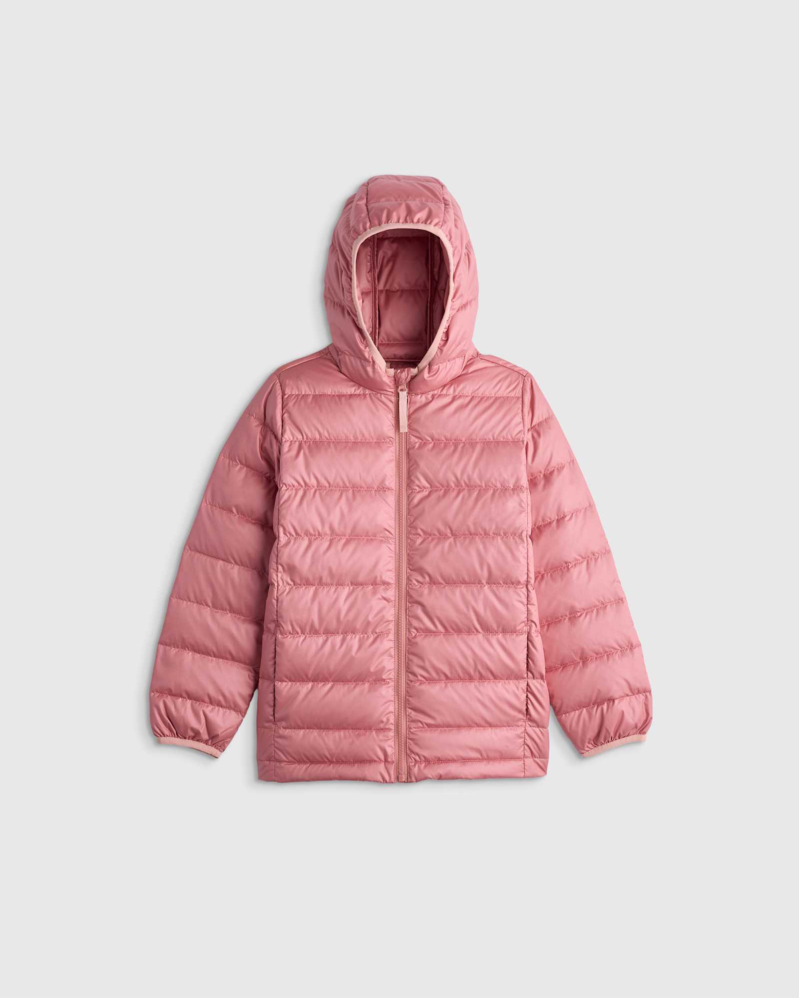 U--301 Lightweight Down Hooded Puffer Jacket - Kid Gender Neutral Dusty Rose 15523 CROPPED