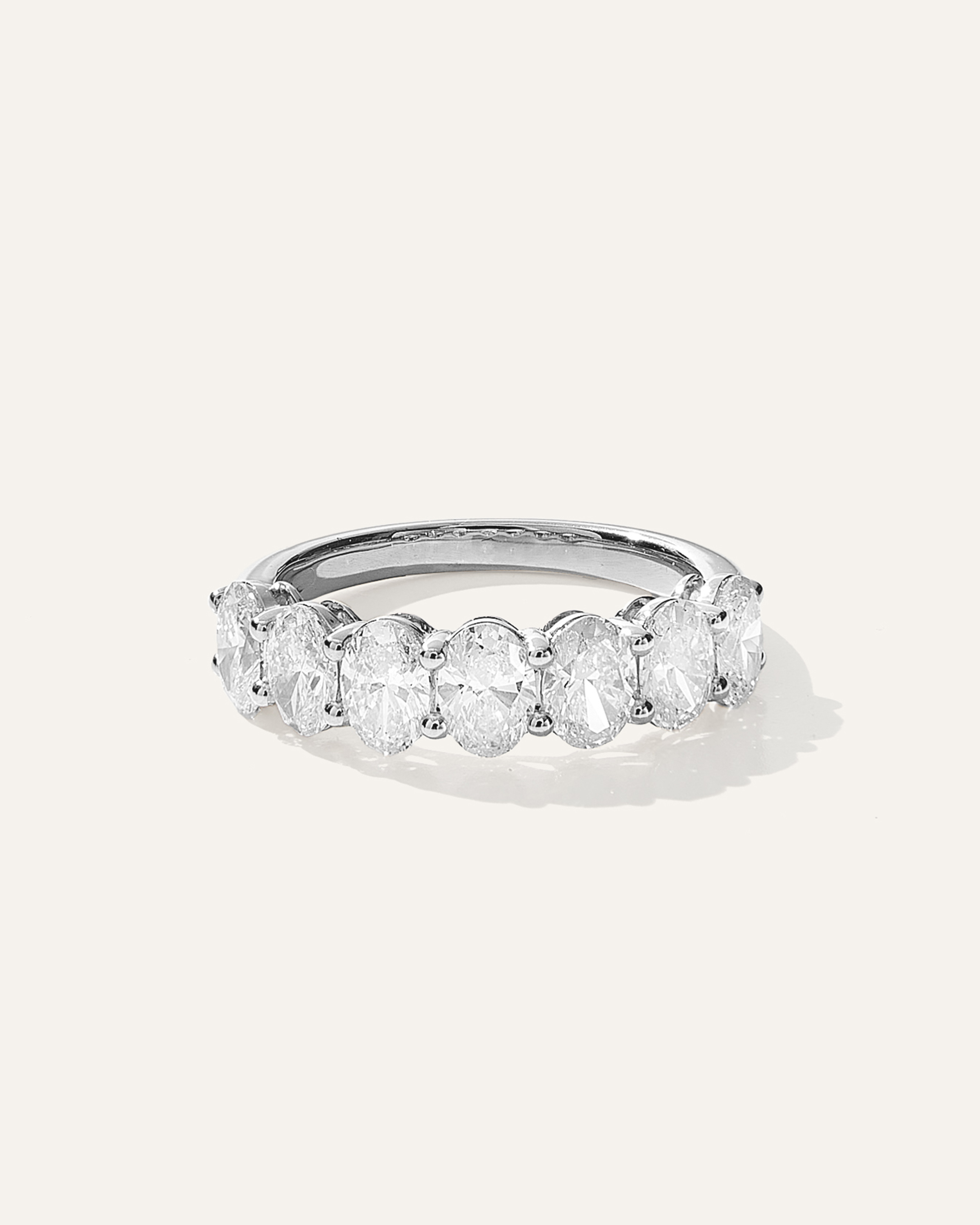 Lab Grown Diamond Oval Eternity Band in White Gold