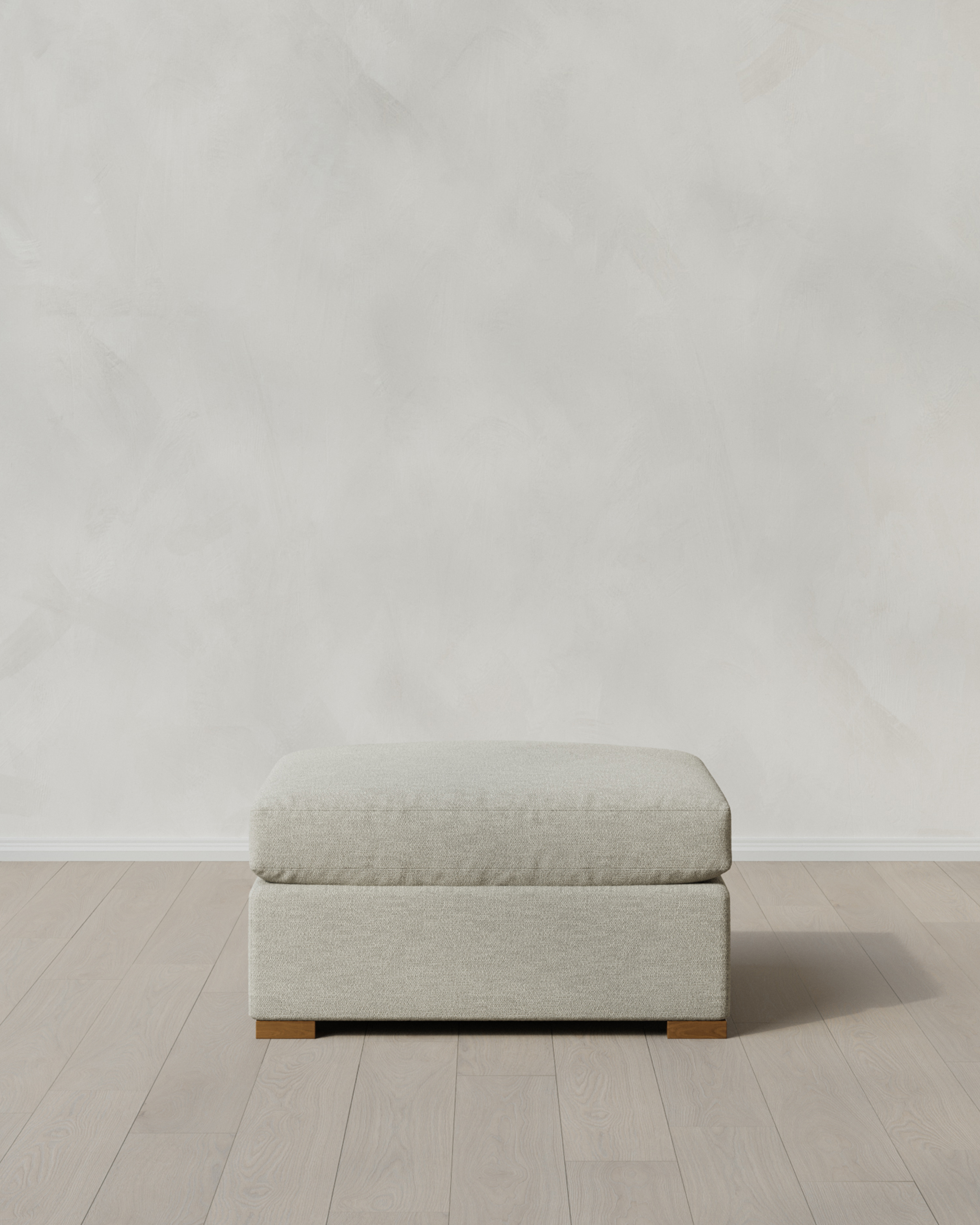 Hollis Slope Arm Ottoman 37in Performance Basketweave Flax