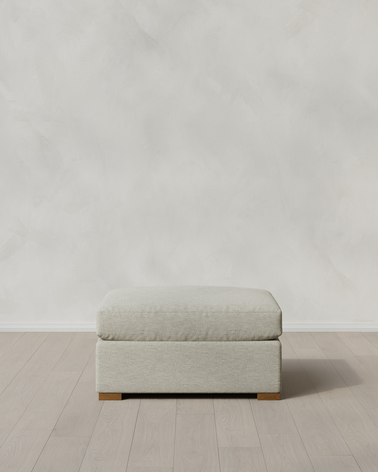 Hollis Slope Arm Ottoman 37in Performance Basketweave Flax