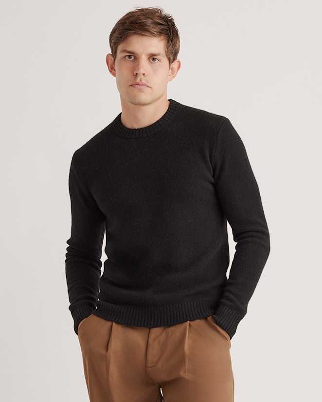 100% Mongolian Cashmere Bomber Jacket in Black