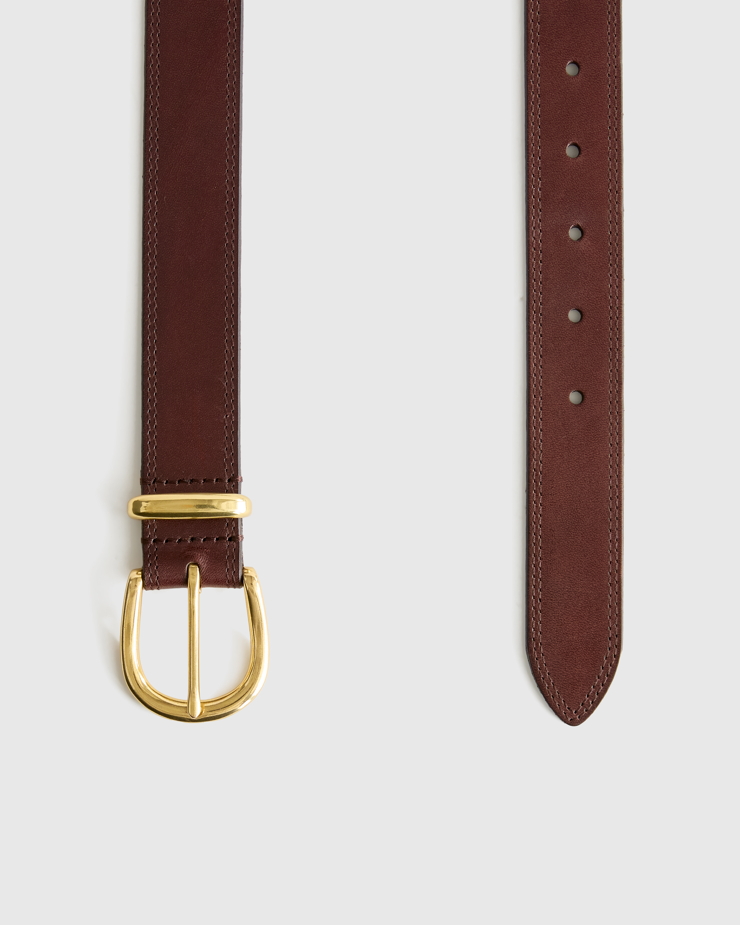 Allegra European Leather Belt in Espresso Brown display picture 3