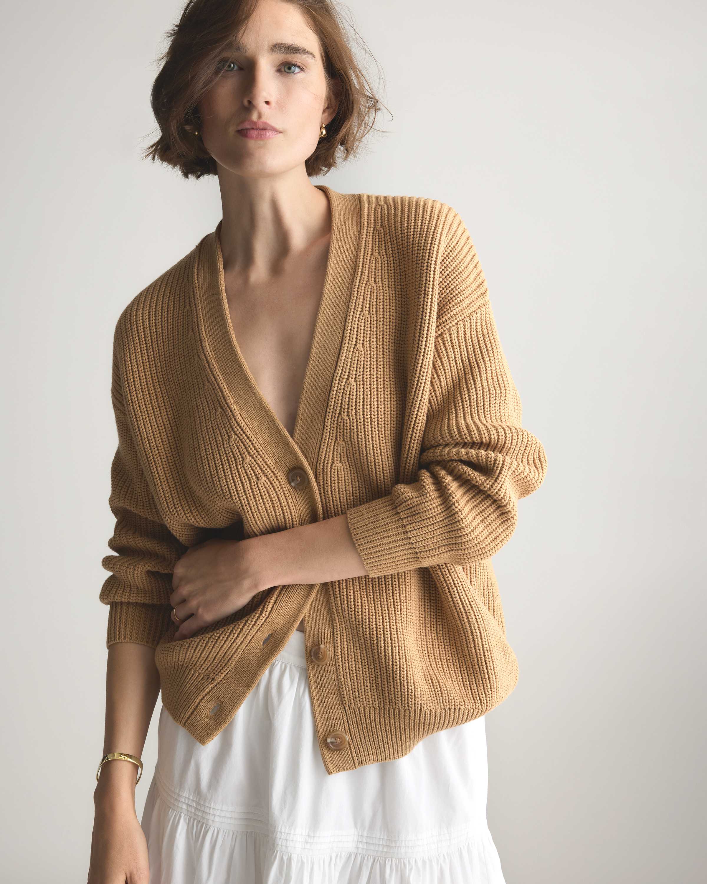 100% Organic Cotton Oversized Boyfriend Cardigan