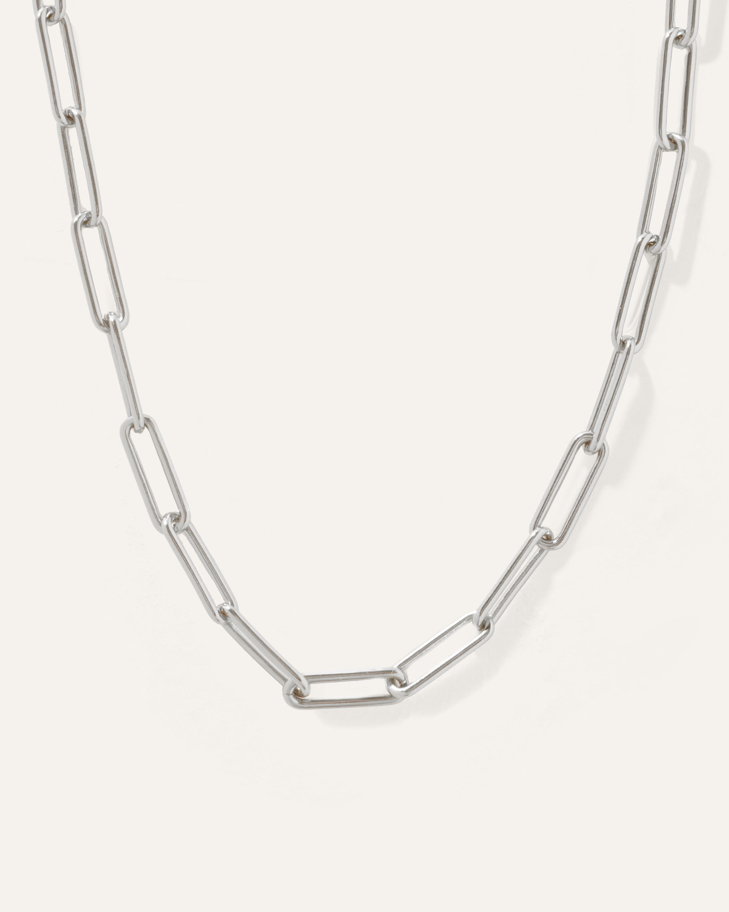 Sterling Silver Bold Paperclip Chain Necklace