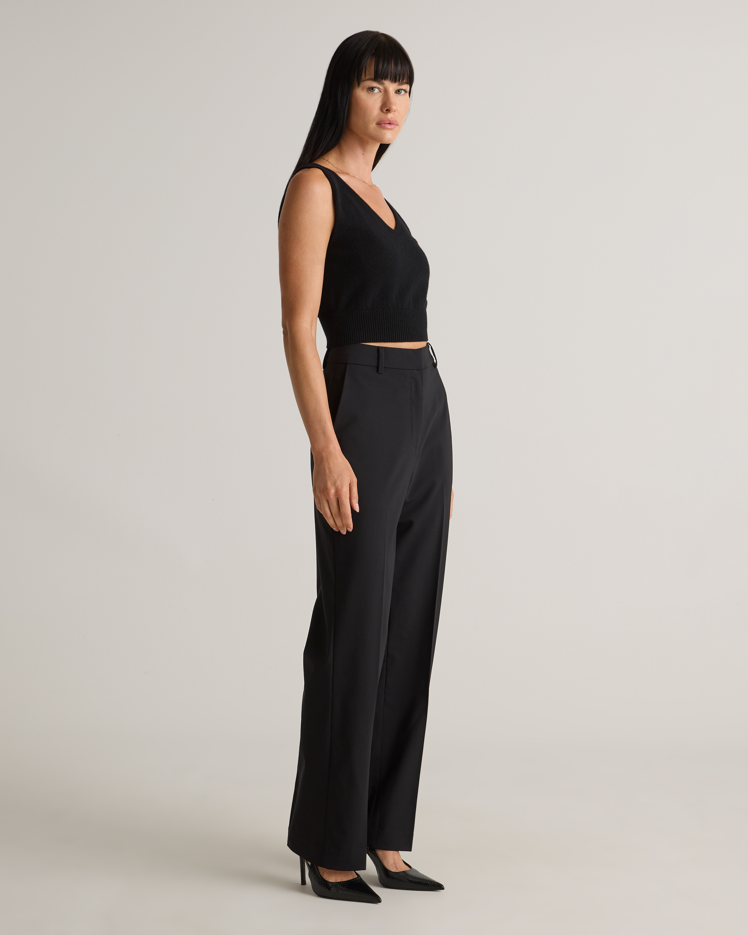 ILÉAN WIDE STRAIGHT BUGGY WOOL SLACKS