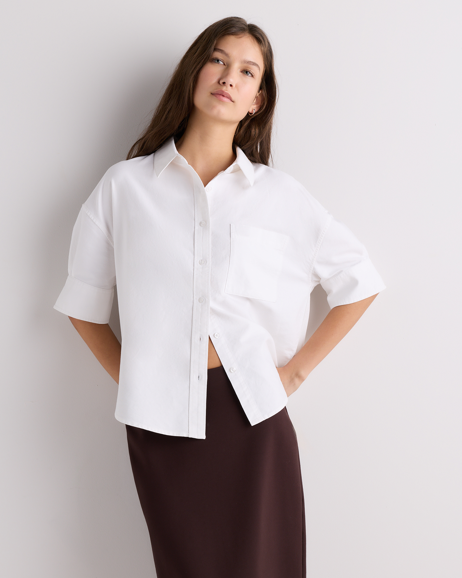 Organic Cotton Oxford Short Sleeve Shirt