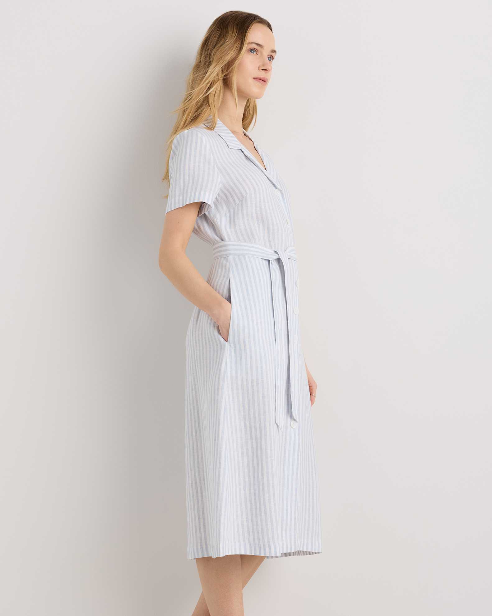 100% European Linen Button Front Dress 100% European Linen Button Front Dress