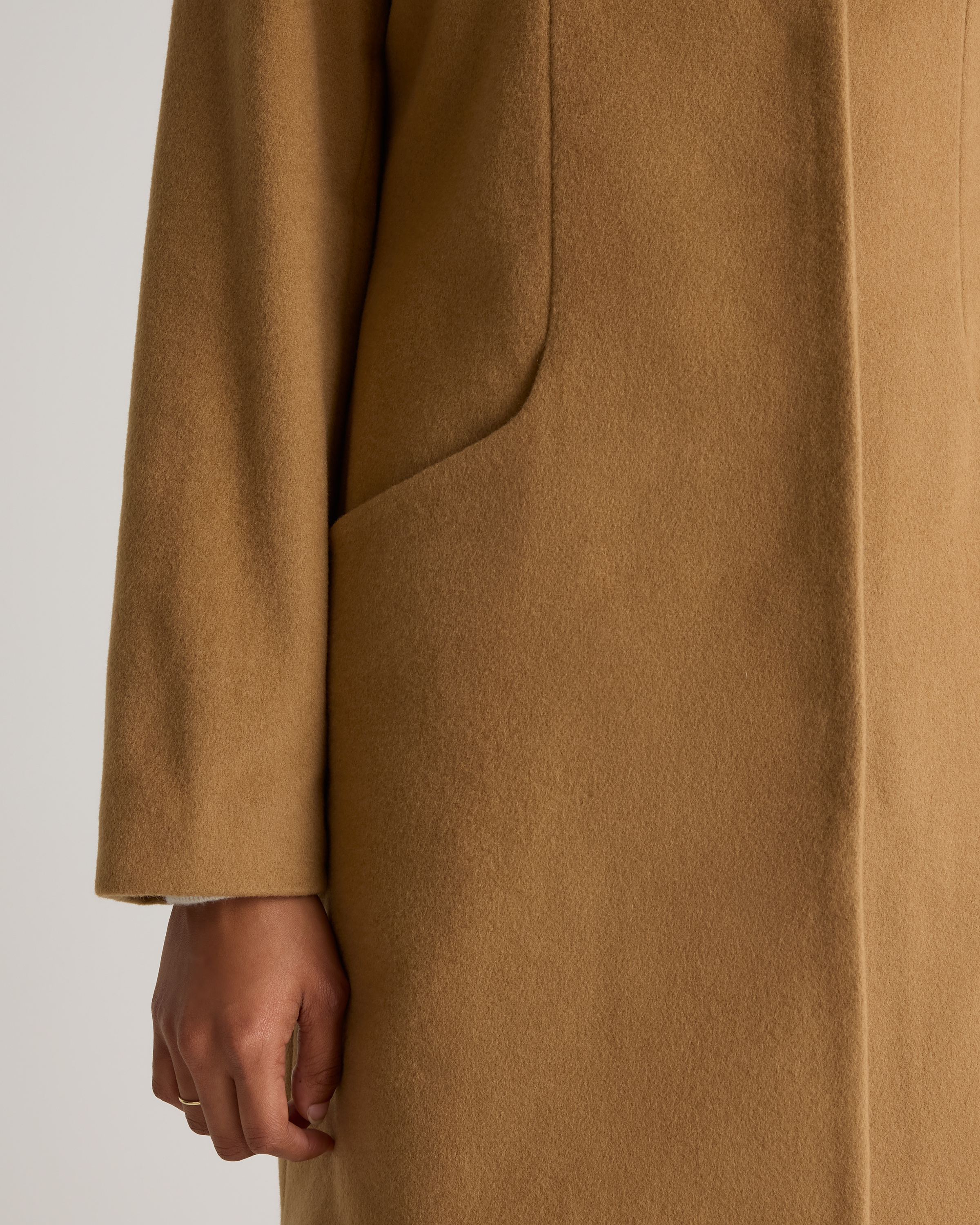 【新品】Clane COLLARLESS WOOL COCOON COAT Italian Wool Cocoon Coat