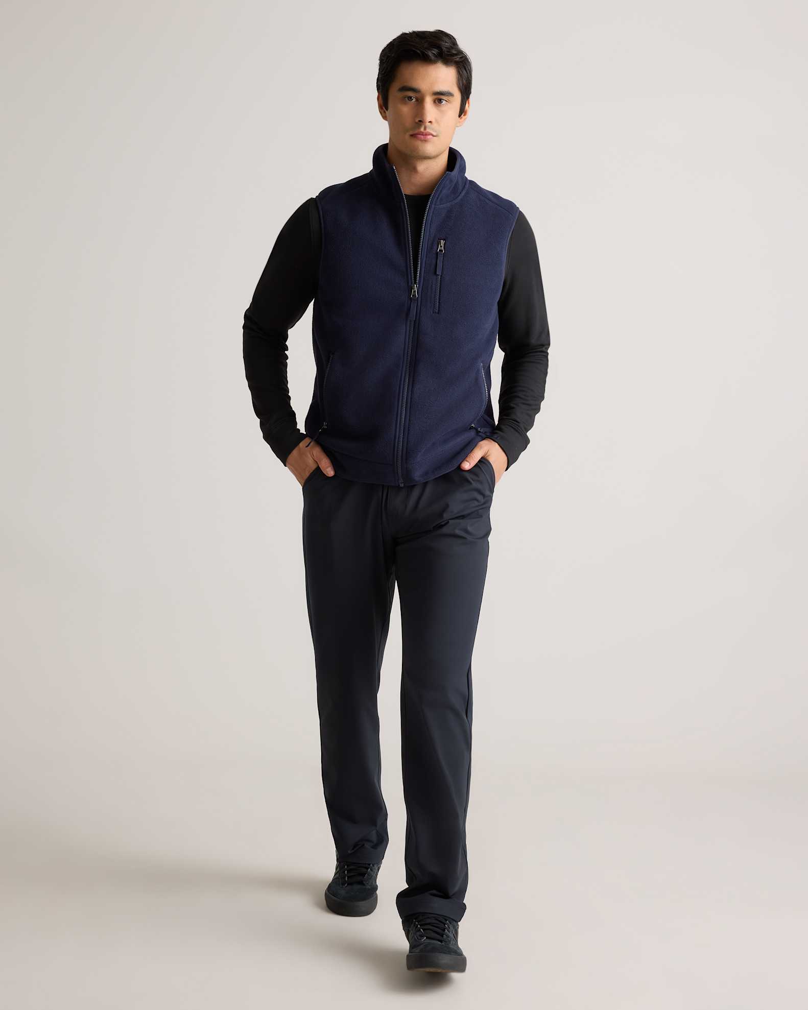 fleece vest with dress shirt Landway 9885 Capitan Sweater Fleece Vest Heather Charcoal Wholesale Custom Printing & Embroidery