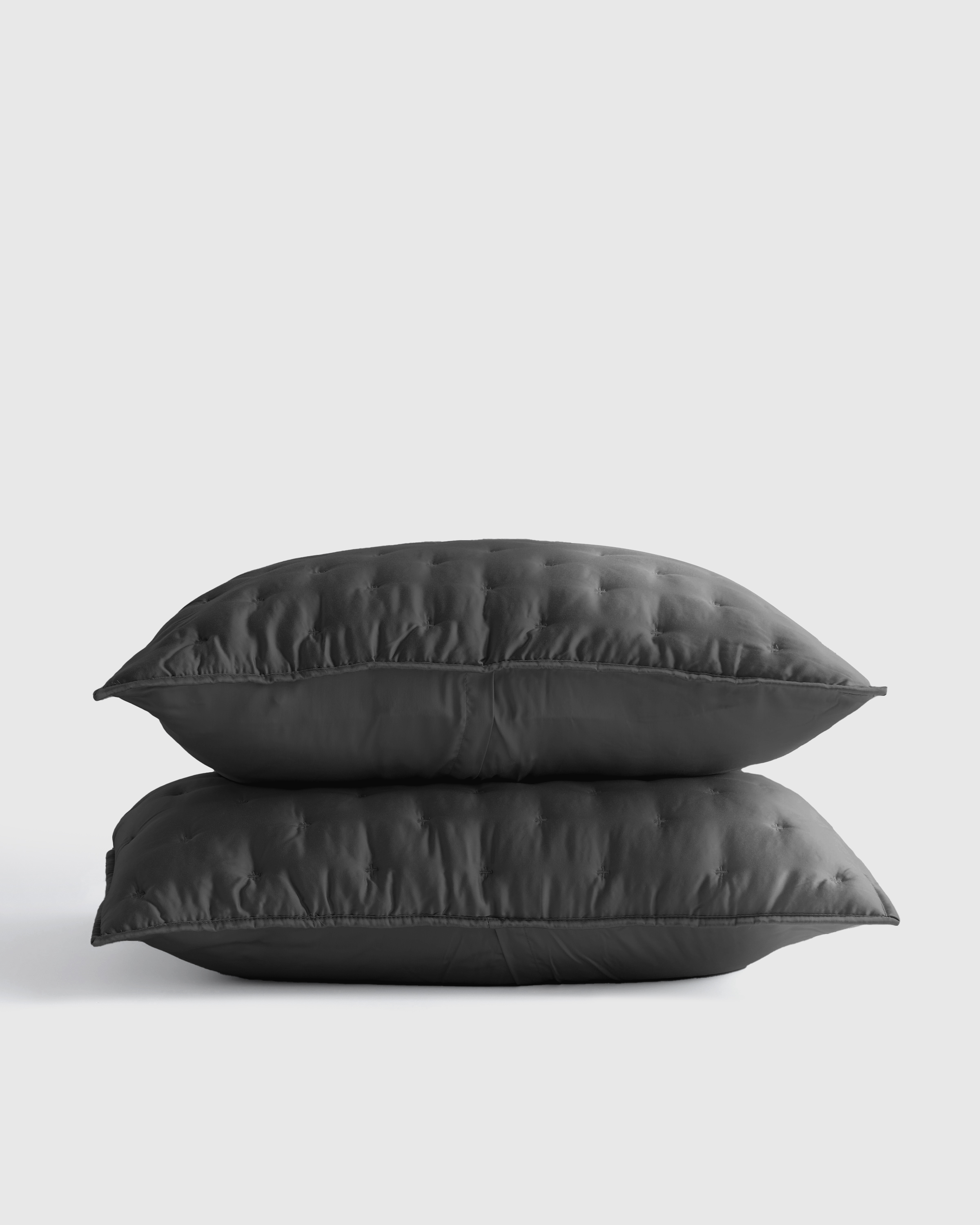 Bamboo Dream Quilted Sham Set - King, Charcoal