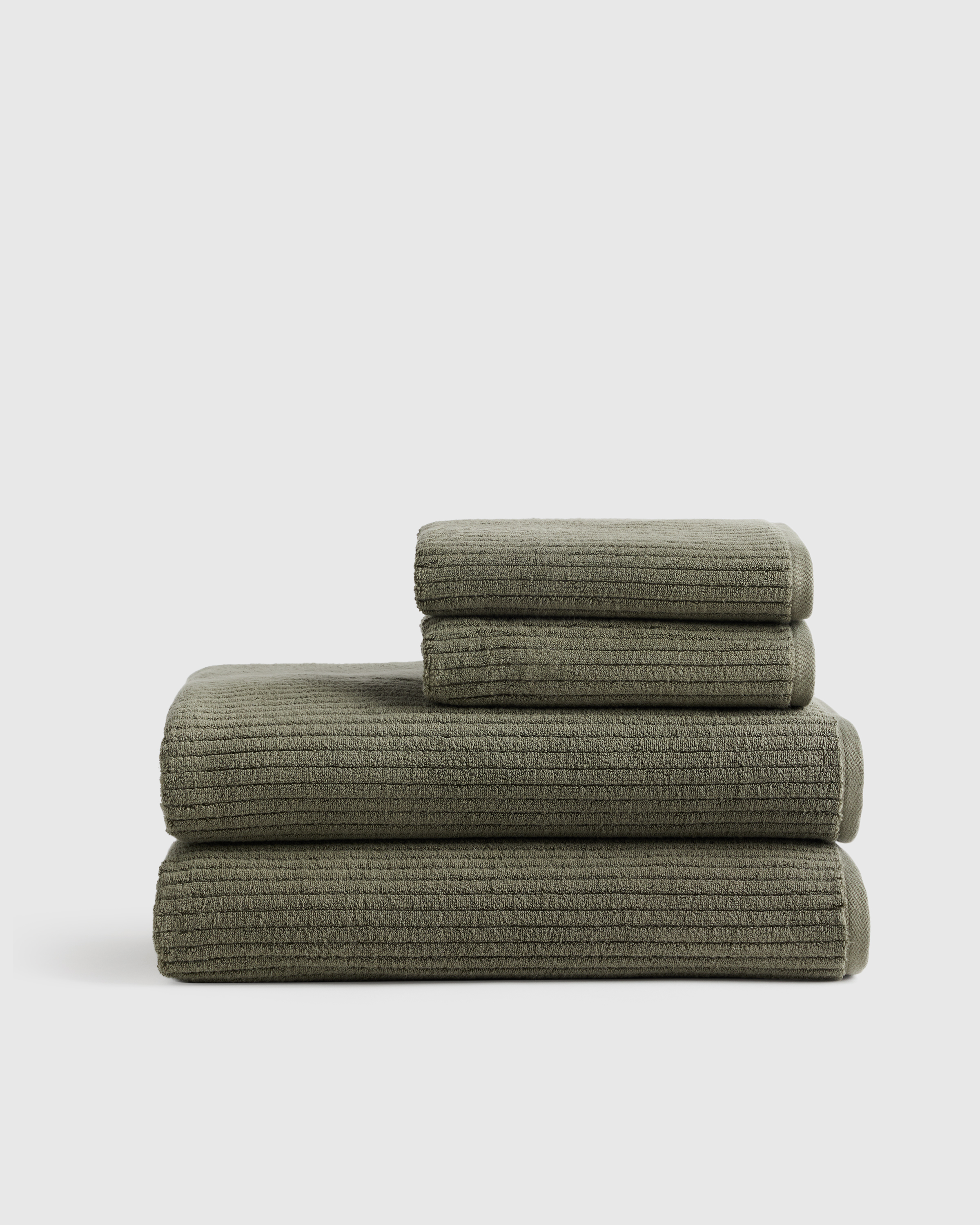 Ribbed Organic Turkish Cotton Bath Sheet Bundle (4 pieces)