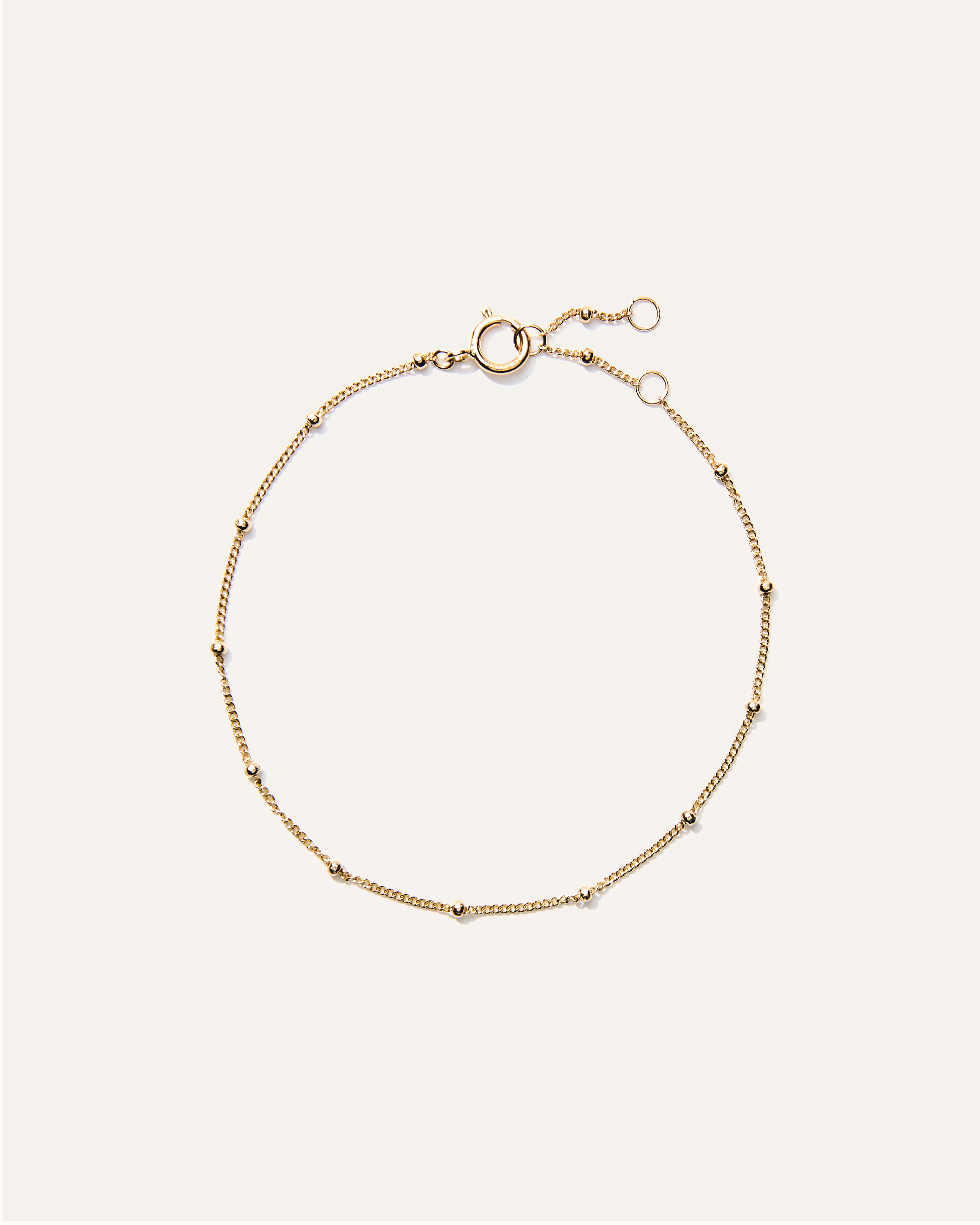 Yellow Gold 14K Gold Bead Station Bracelet