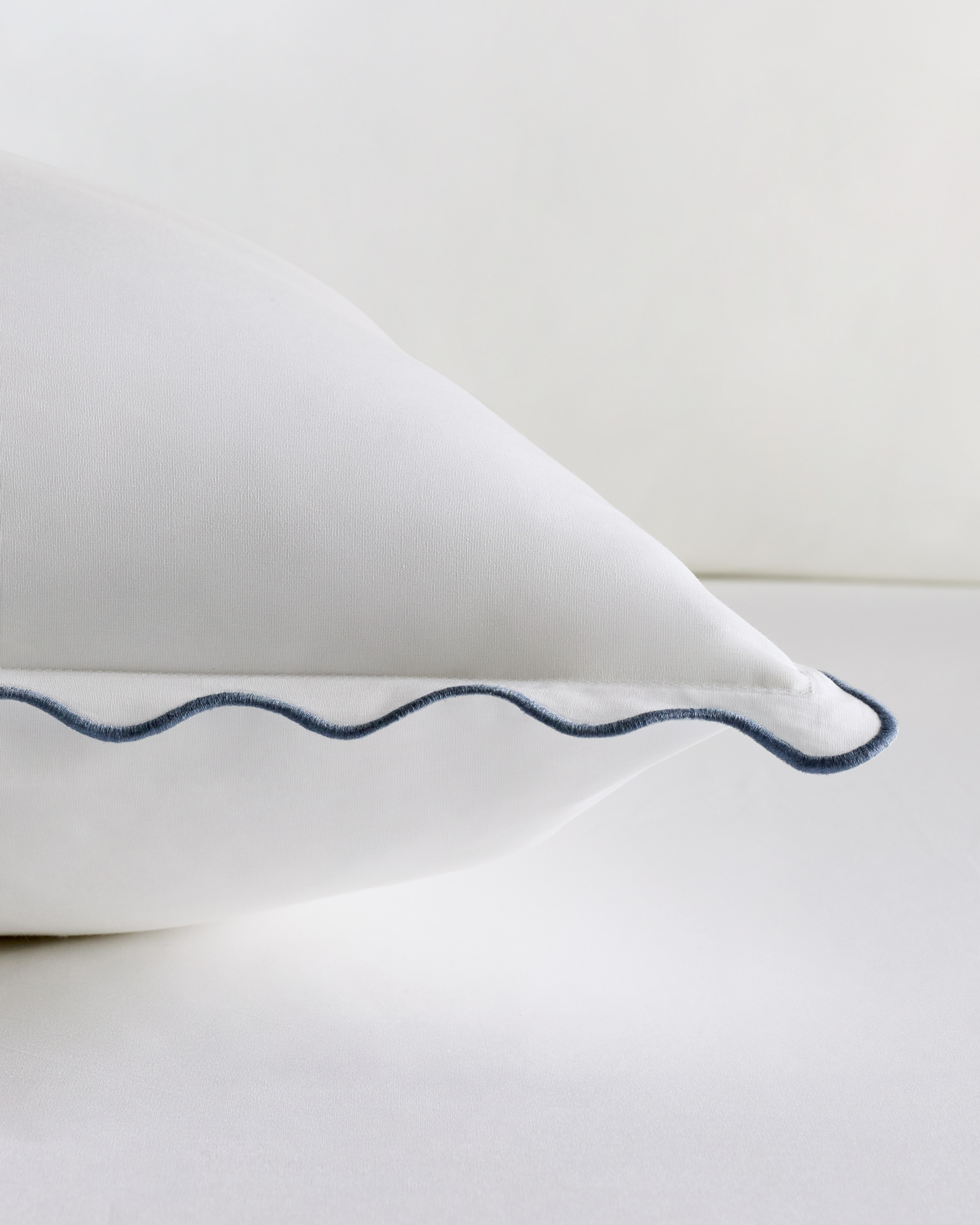 Wave Scallop Organic Percale Euro Sham - thumbnail 3